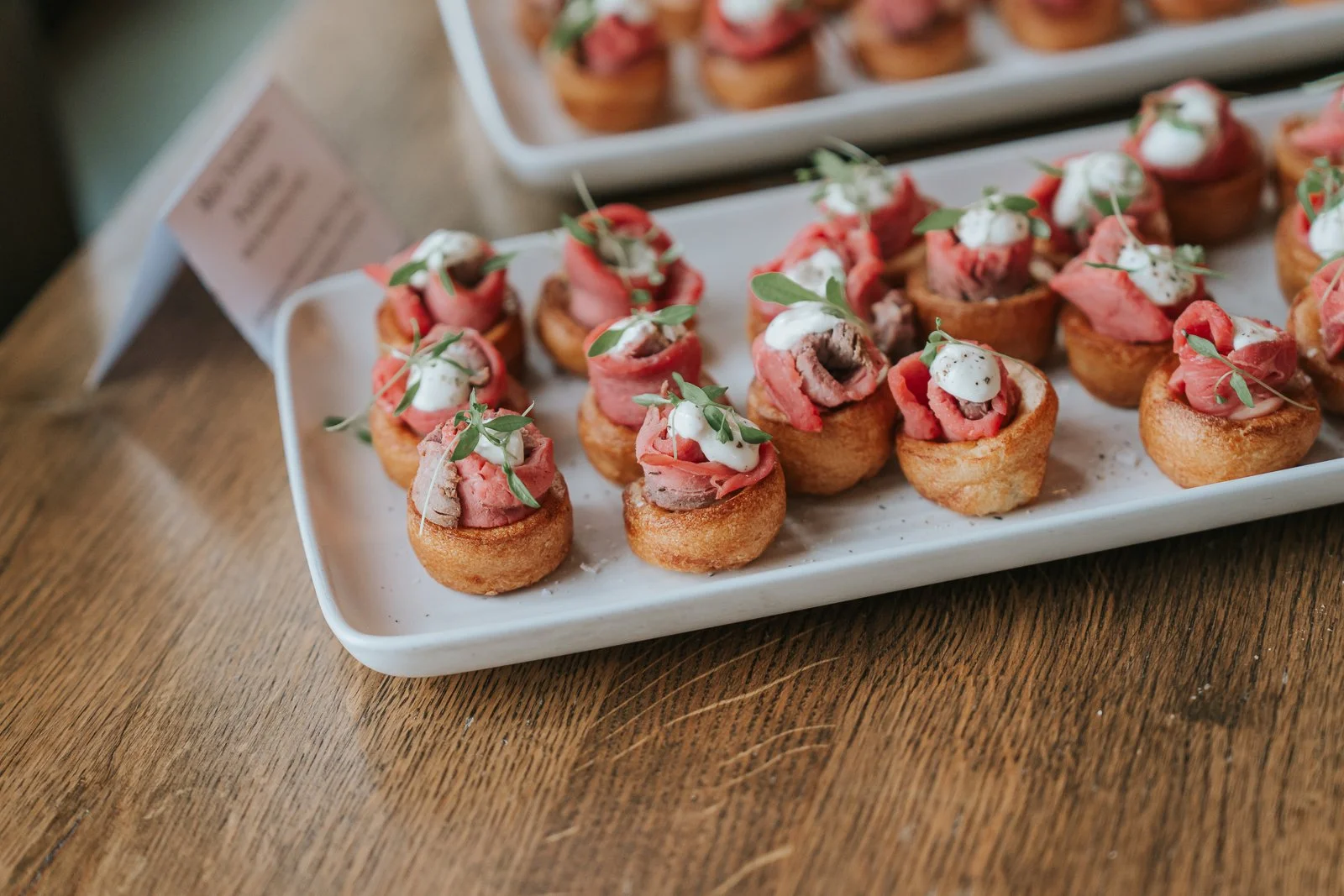 Canapés served at a christening reception at Westow House pub in Crystal Palace. 
