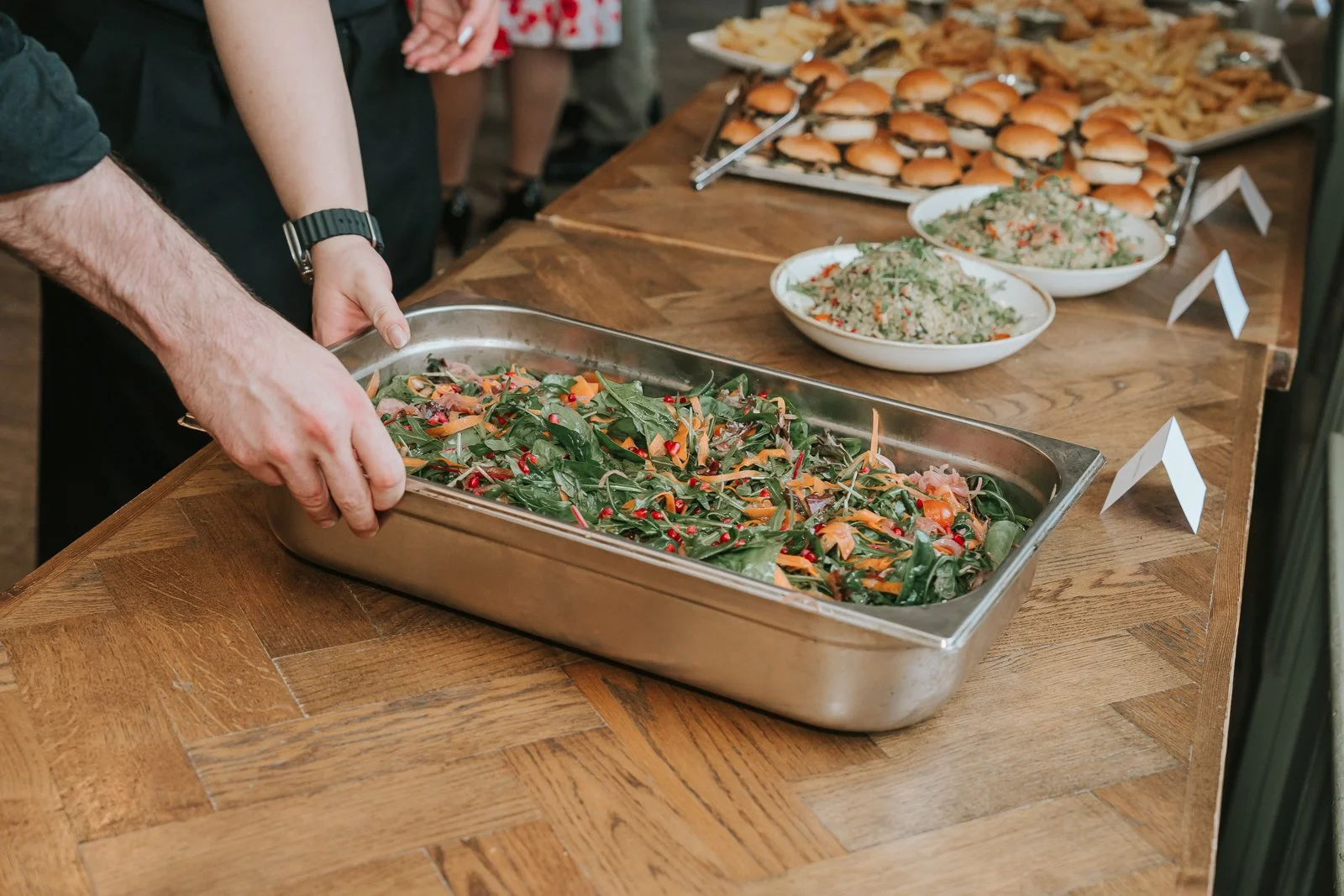  Food served at a christening reception at Westow House pub in Crystal Palace. 