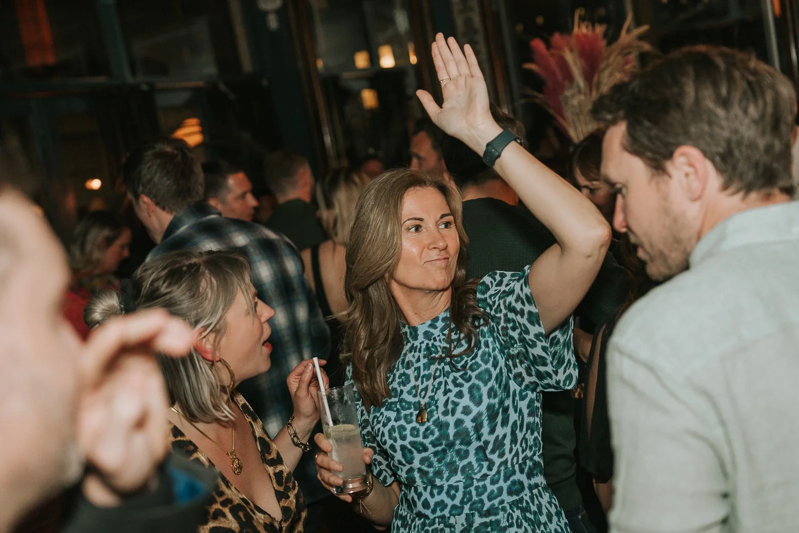  Guests dancing and enjoying the party atmosphere during a lively 40th birthday celebration in South London. 