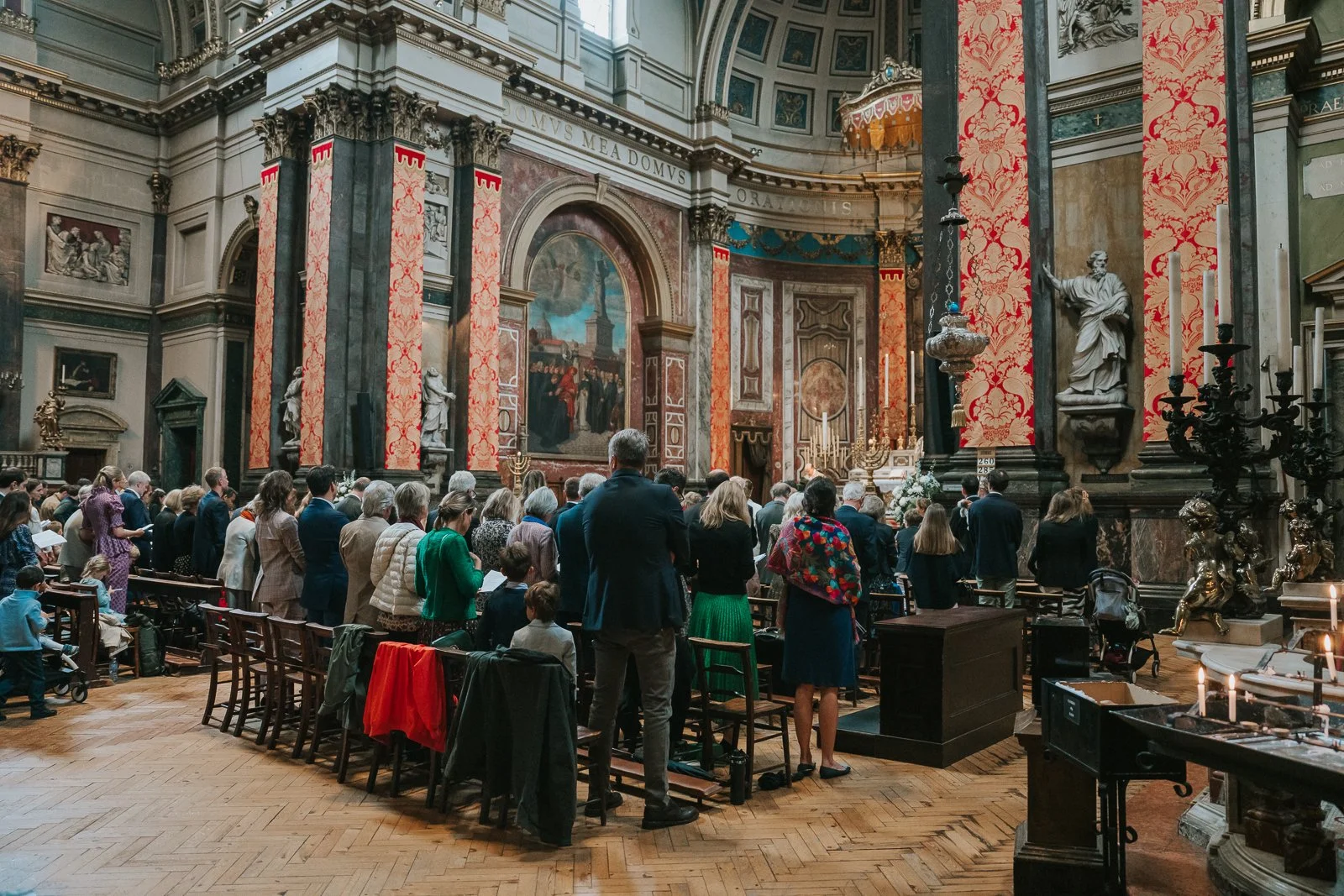  First holy communion taking place inside Brompton Oratory in Knightsbridge. 