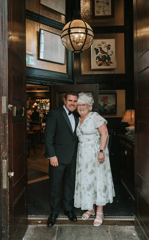  Natural documentary pub celebration photography after Chelsea Town Hall wedding. 