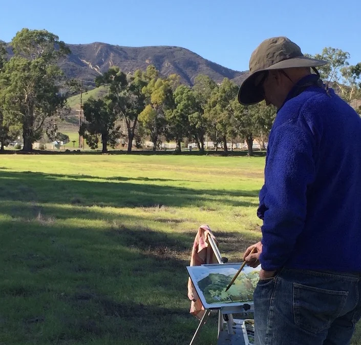 Painting at King Gillette Ranch in the Santa Monica Mountains