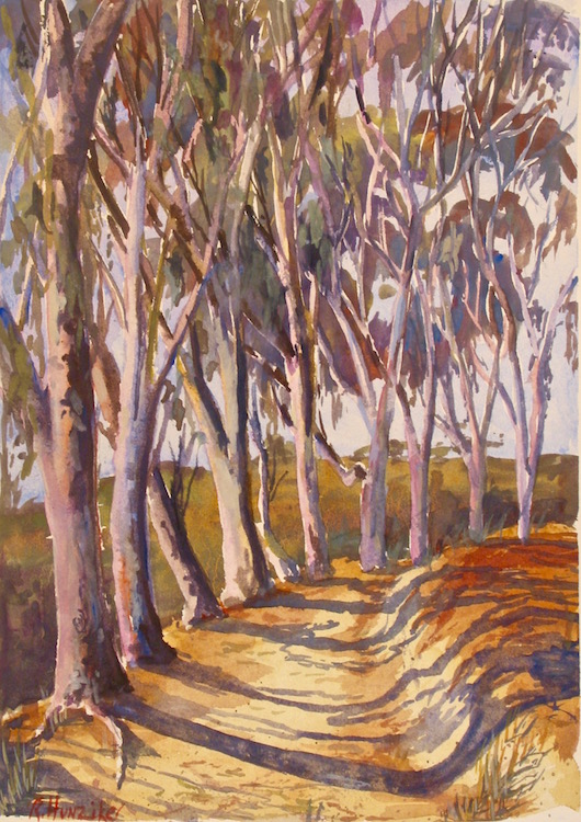 "Will Rodgers Morning Trail" Watercolor 9x12