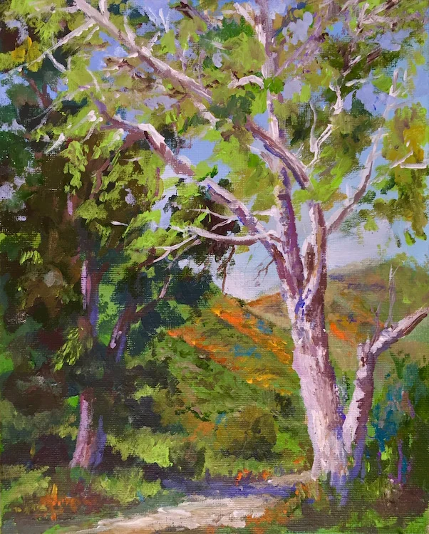 "Spring Glory ( La Jolla Valley Trail)" Acrylic 8x10