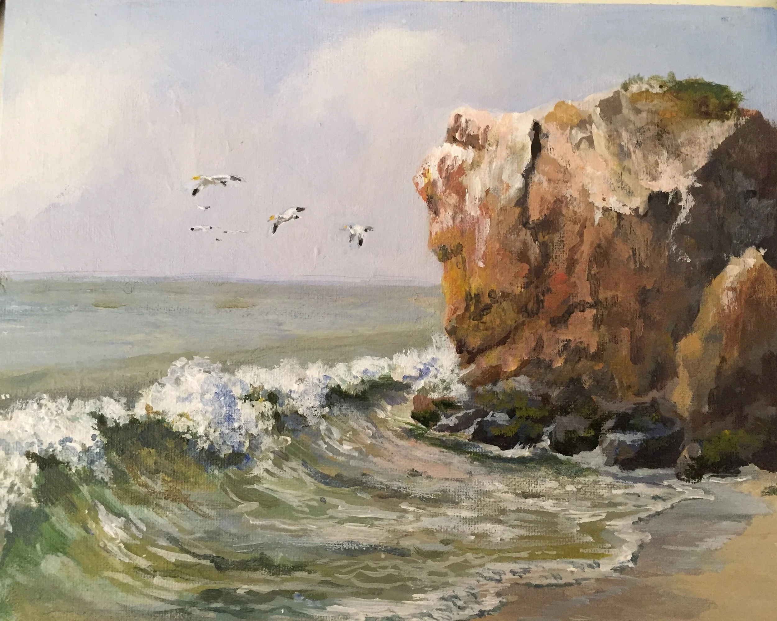 "El Matador Beach" Acrylic 8x10