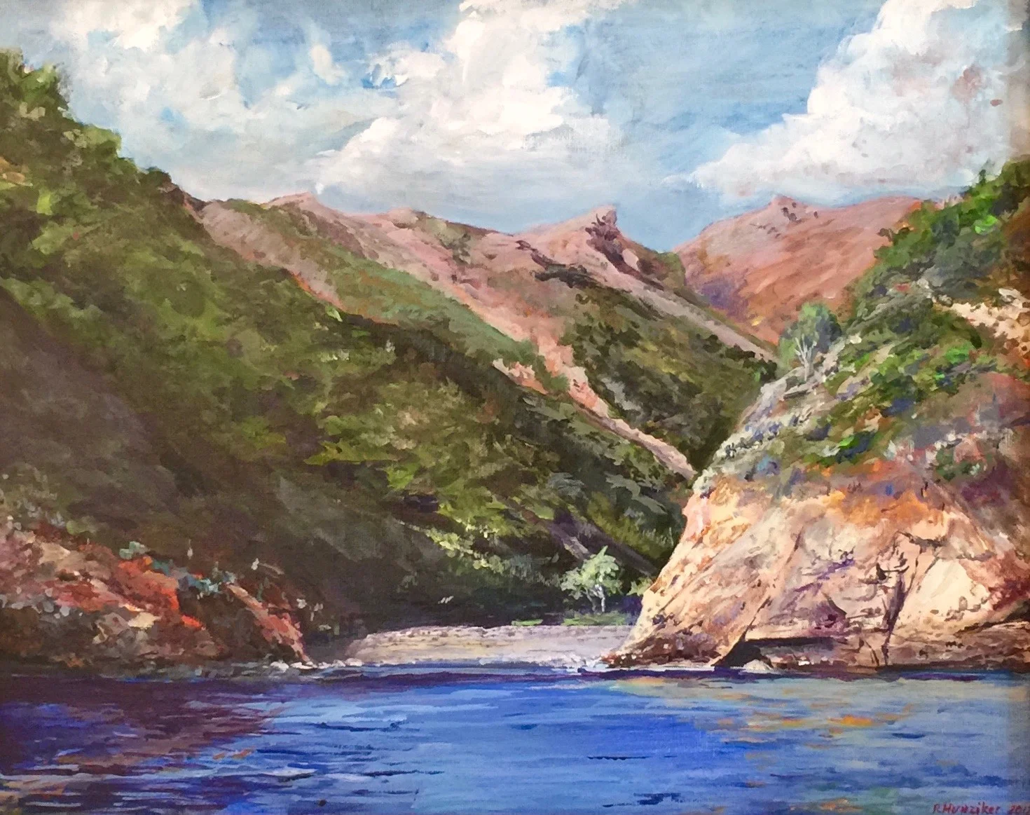 "Dick's Anchorage, Santa Cruz Island " Acrylic 20x16