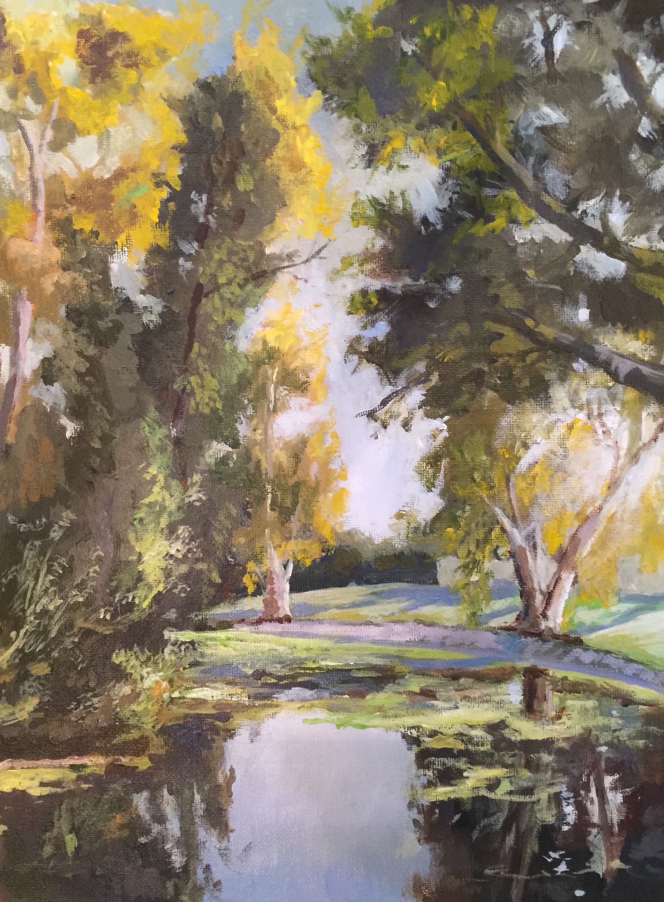 Russ Hunziker - Autumn Morning King Gillette Ranch Pond.jpg