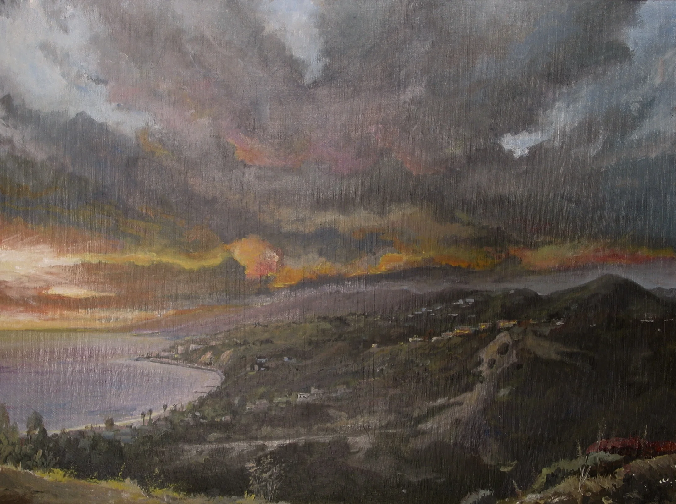 "Fire in the sky" Acrylic 24x18