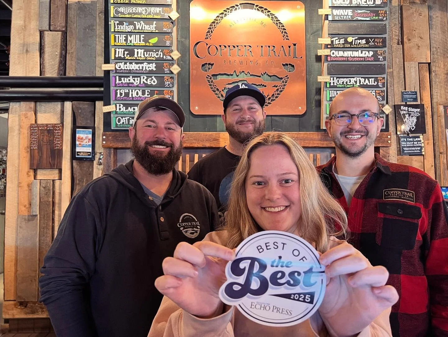 Best of the Best 2025 Winner of Best Brewery/Distillery!🏆🎉We were very excited to put up our new window sticker! Thank you all again for the amazing community support🍻

#alexandriamn #downtown #downtownalex #brewpub #brewery #minnesota #beer #craf
