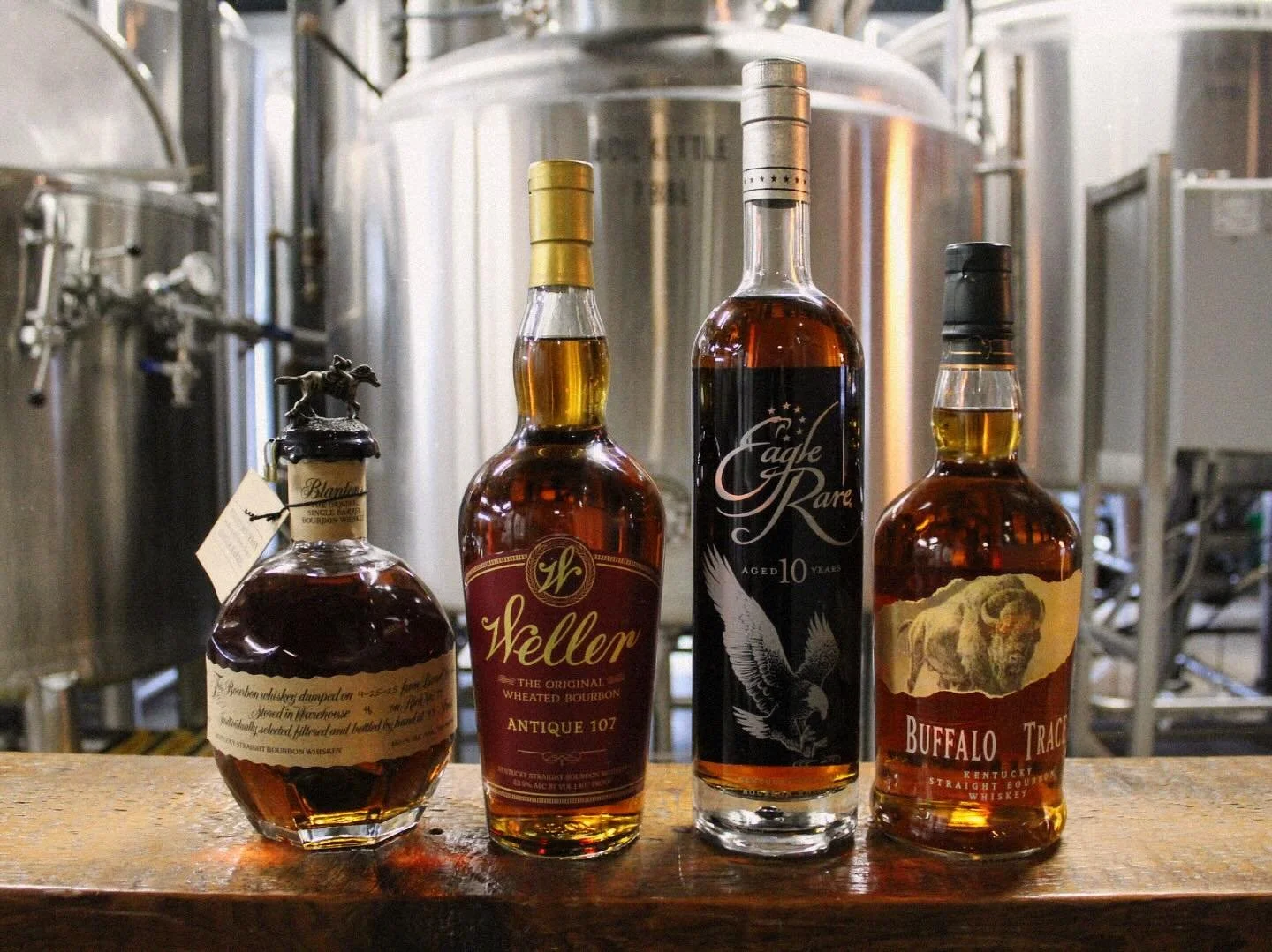 Calling all bourbon lovers!

Come try our Buffalo Trace Family bourbon flight! Try these four bourbons in a flight with a link to learn more about the bourbons and tasting notes to follow along with!

#alexandriamn #brewpub #brewery #craftbeer #downt