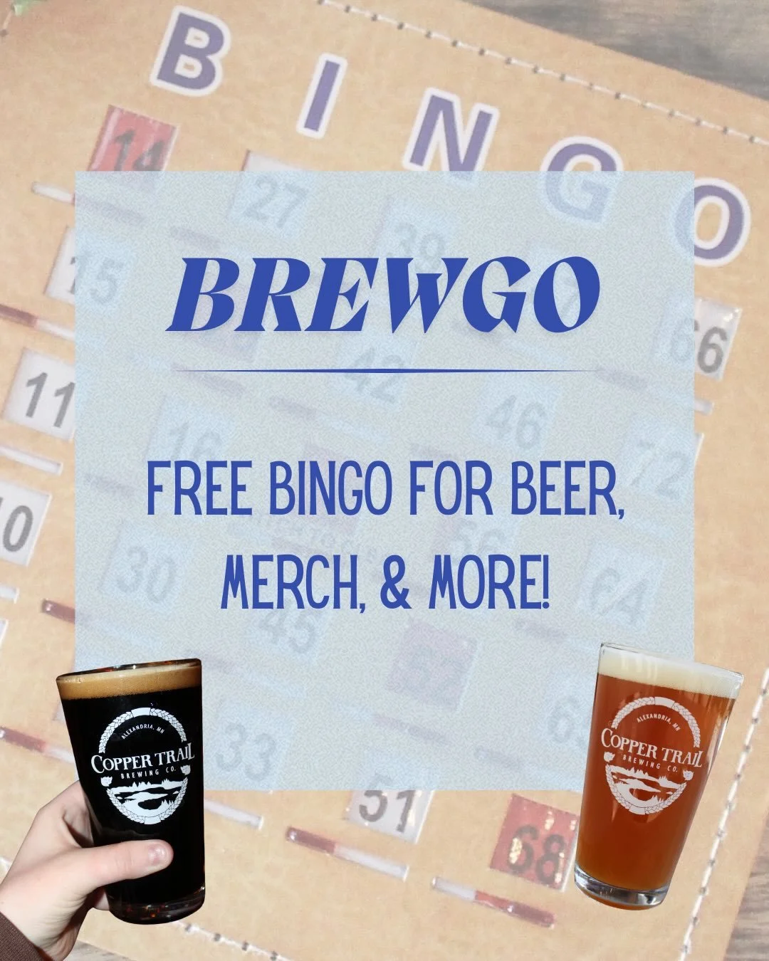 Join us for BREWGO! This Saturday from 7-9pm!  Free to play for beer, merch, and more fun surprises!🍻

#alexandriamn #brewpub #brewery #craftbeer #downtownalexandria