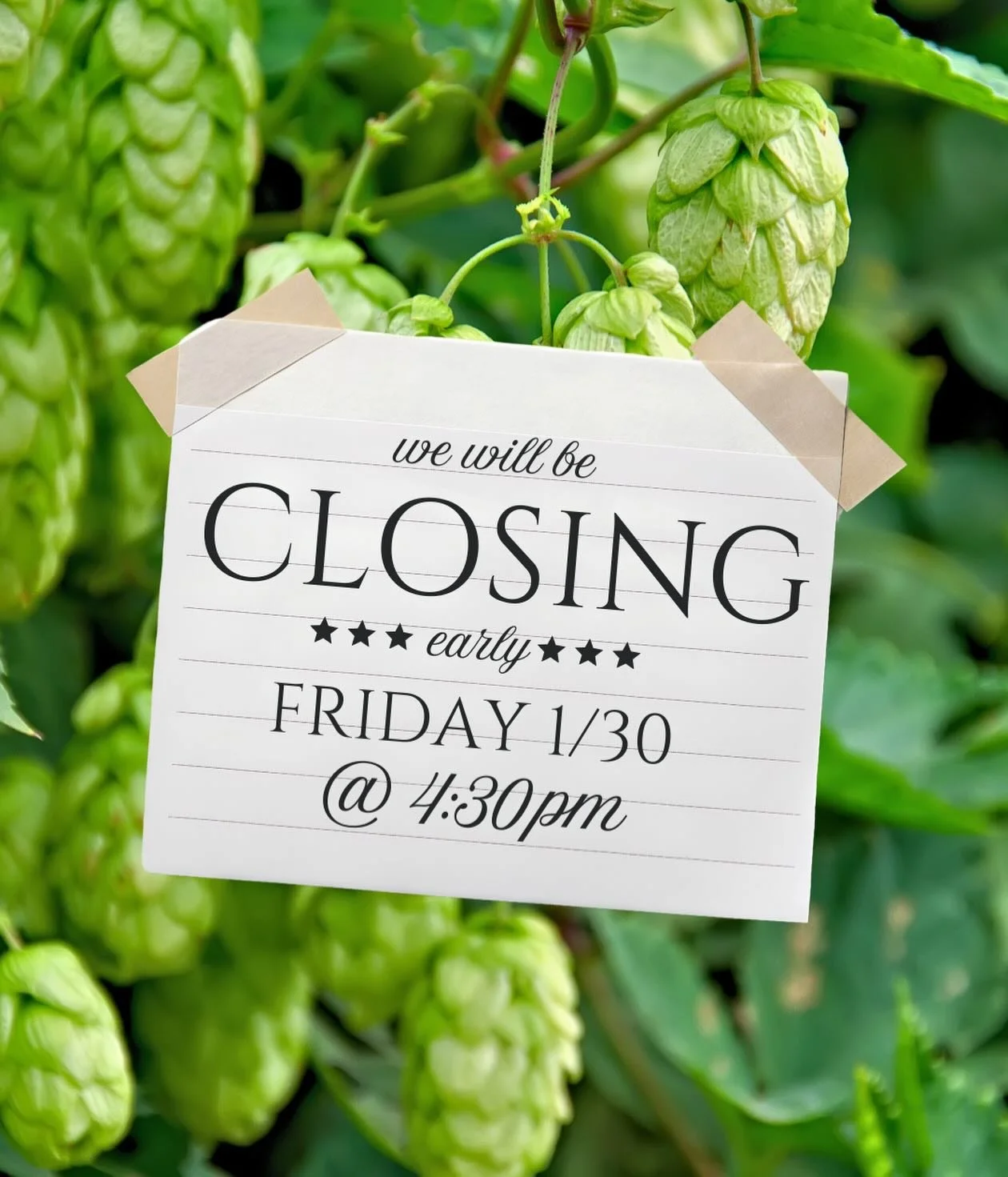 We will be closing early Friday 1/30th at 4:30pm for a private event! We&rsquo;ll see you tomorrow afternoon or back again this weekend! FACers can come in an hour early!

#alexandriamn #brewpub #brewery #craftbeer #downtownalexandria