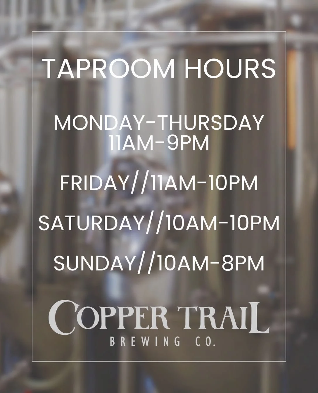 We are now switching to our fall/winter hours! That means our brunch will now be Friday and Saturday 10am-1pm and Thursday&rsquo;s trivia will now be 6-8pm!

#alexandriamn #brewpub #brewery #craftbeer #downtownalexandria