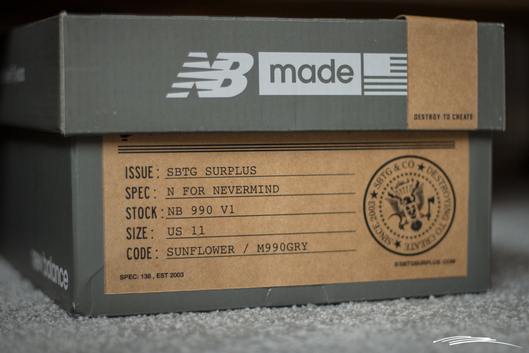 new balance size label