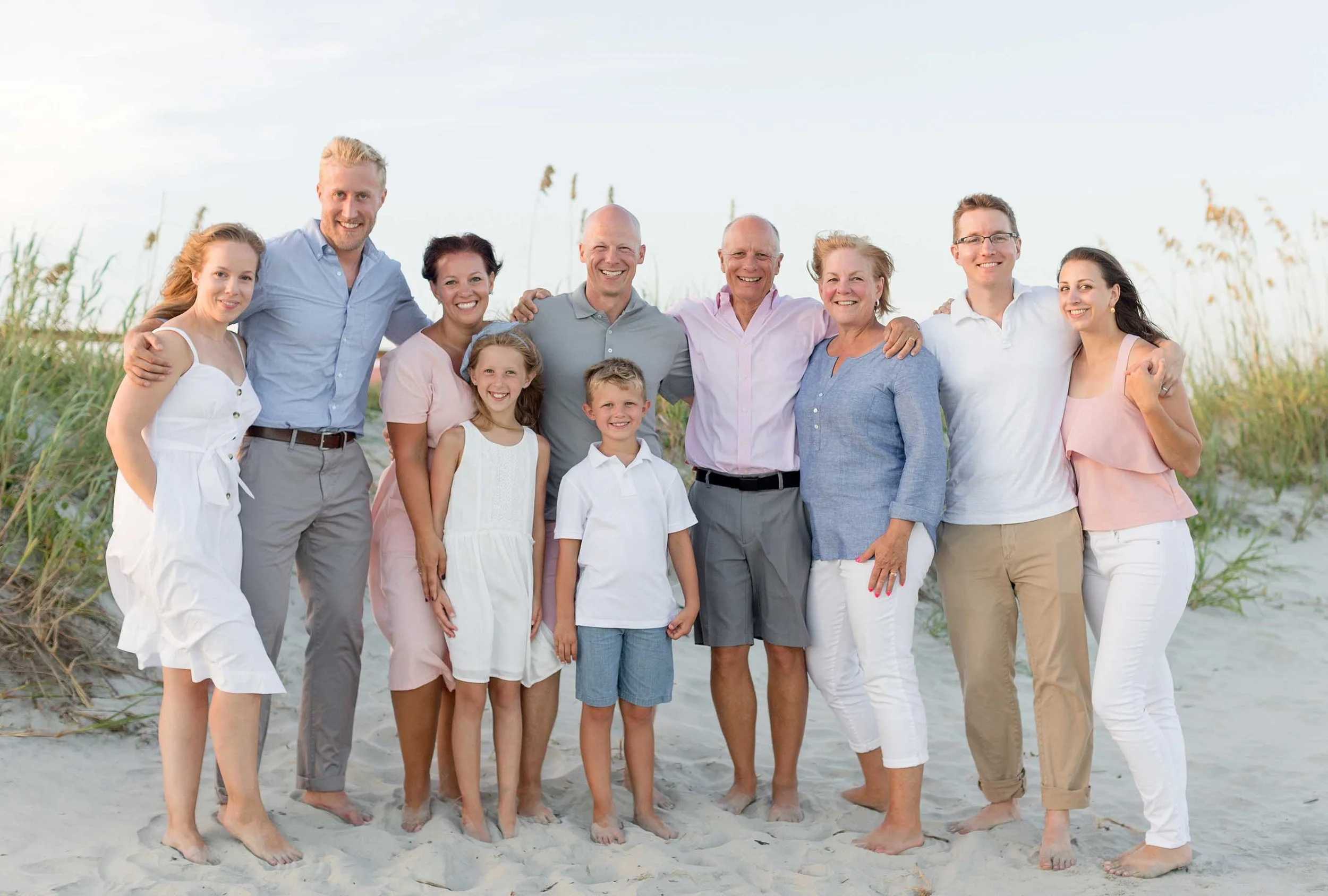 Group photo of a family on the Isle of Palms