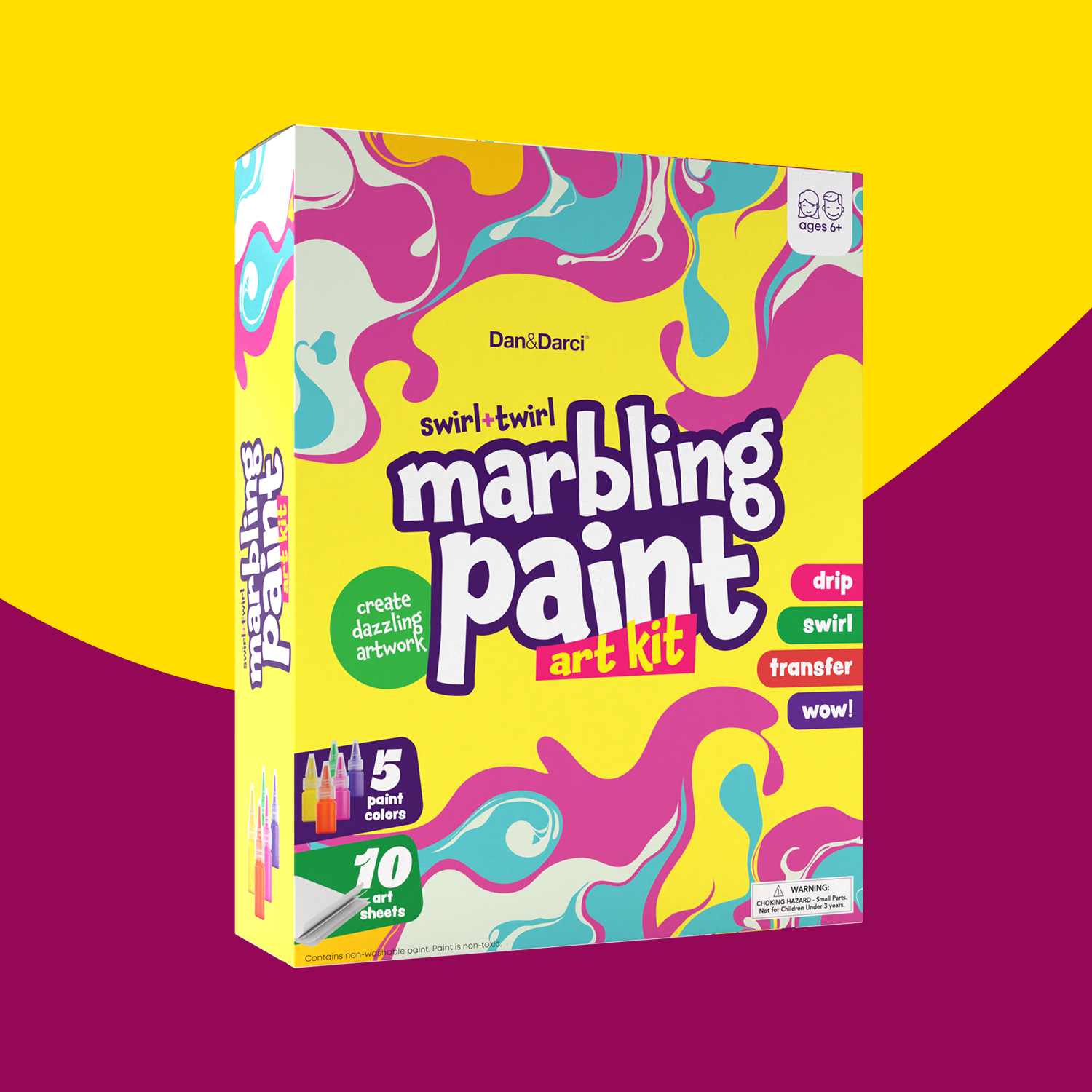 Water Marbling Paint Art Kit for Kids: Arts and Crafts for Kids Girls Ages  8-12