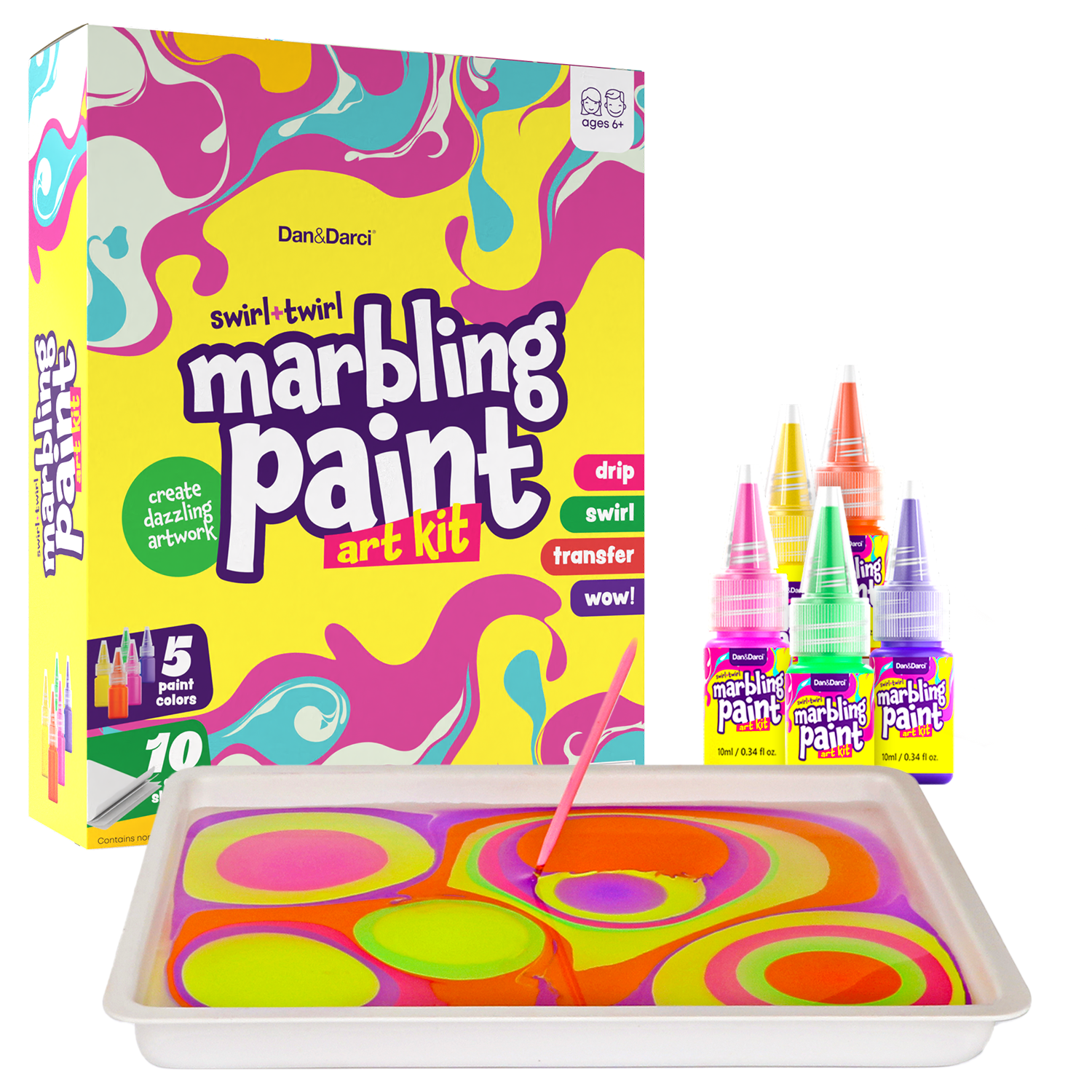 Dan&Darci Marbling Paint Art Kit for Kids — Dan&Darci