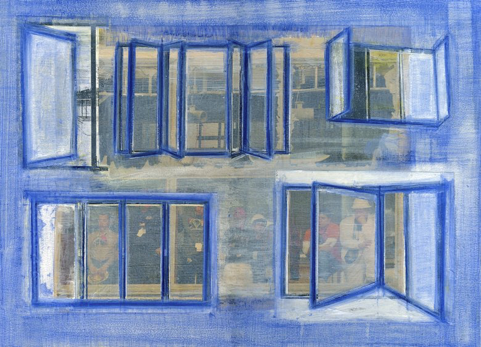 Liesbeth Doornbosch: Zonder titel, 2008, diverse technieken, 29,7 x 44 cm, De Groen Fine Art Collection.