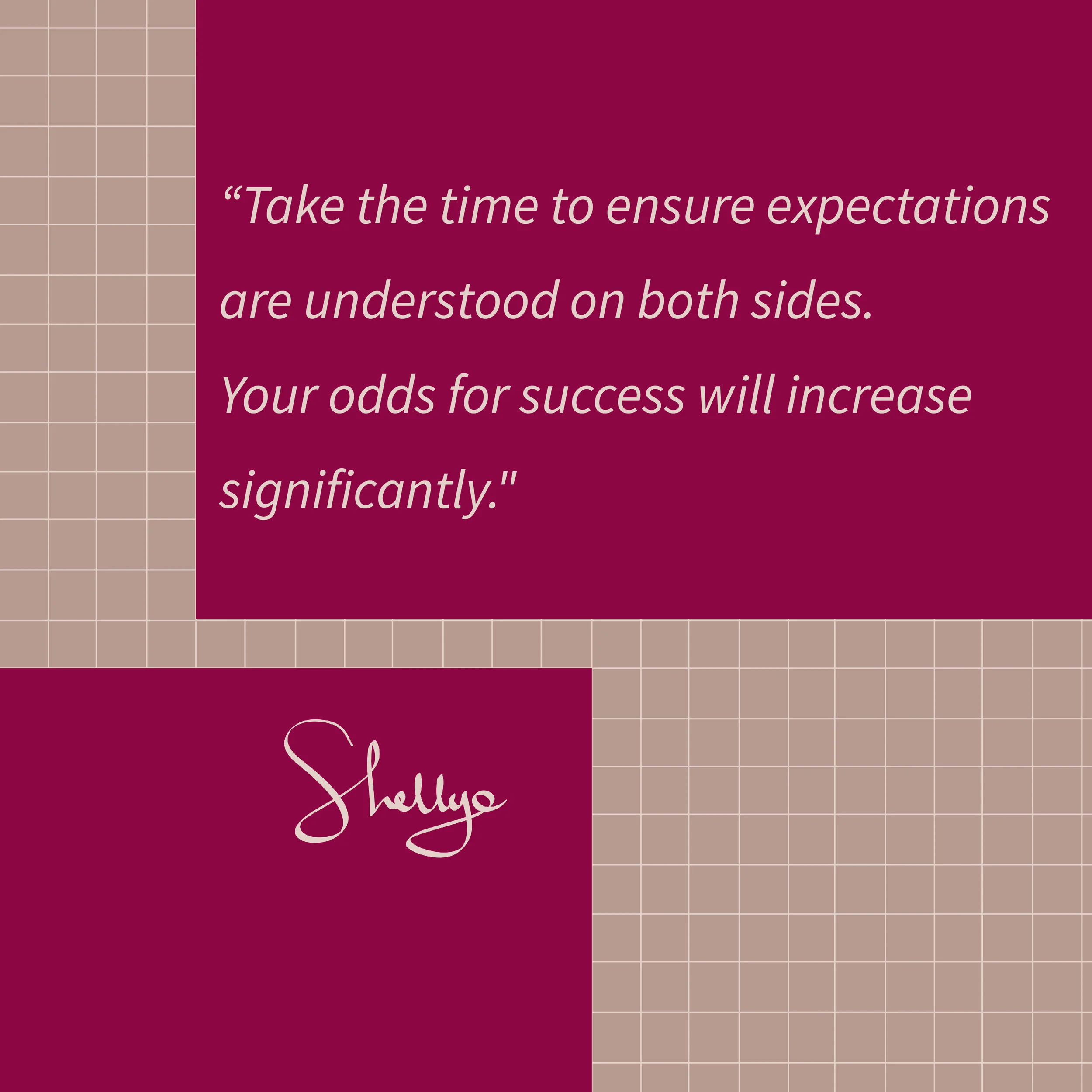 Clarifying expectations 