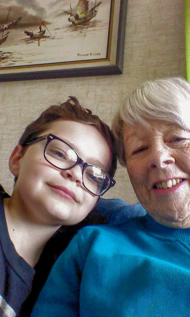 Helen Booth and grandson Cameron