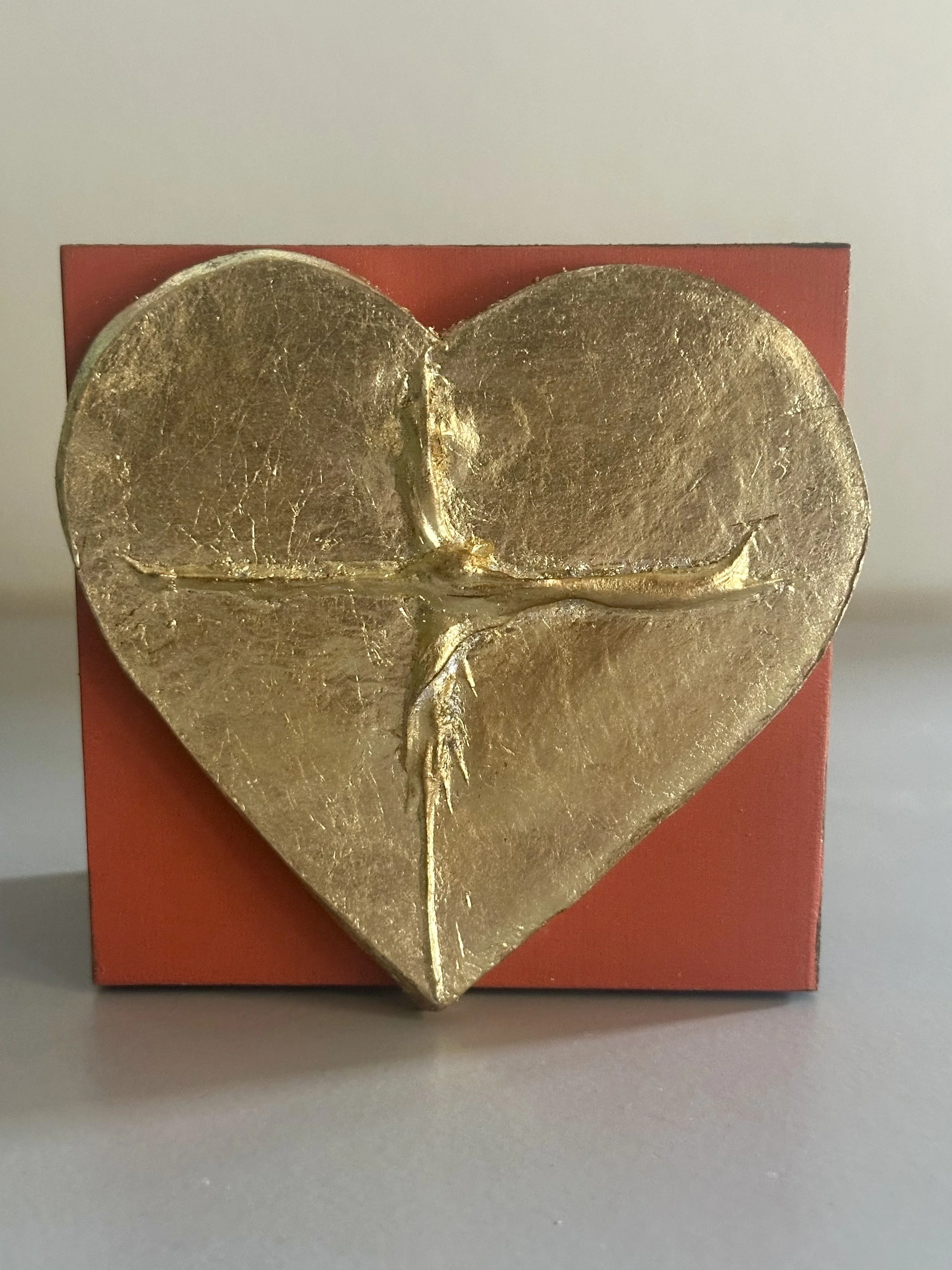 NEW Heart Orange Canvas