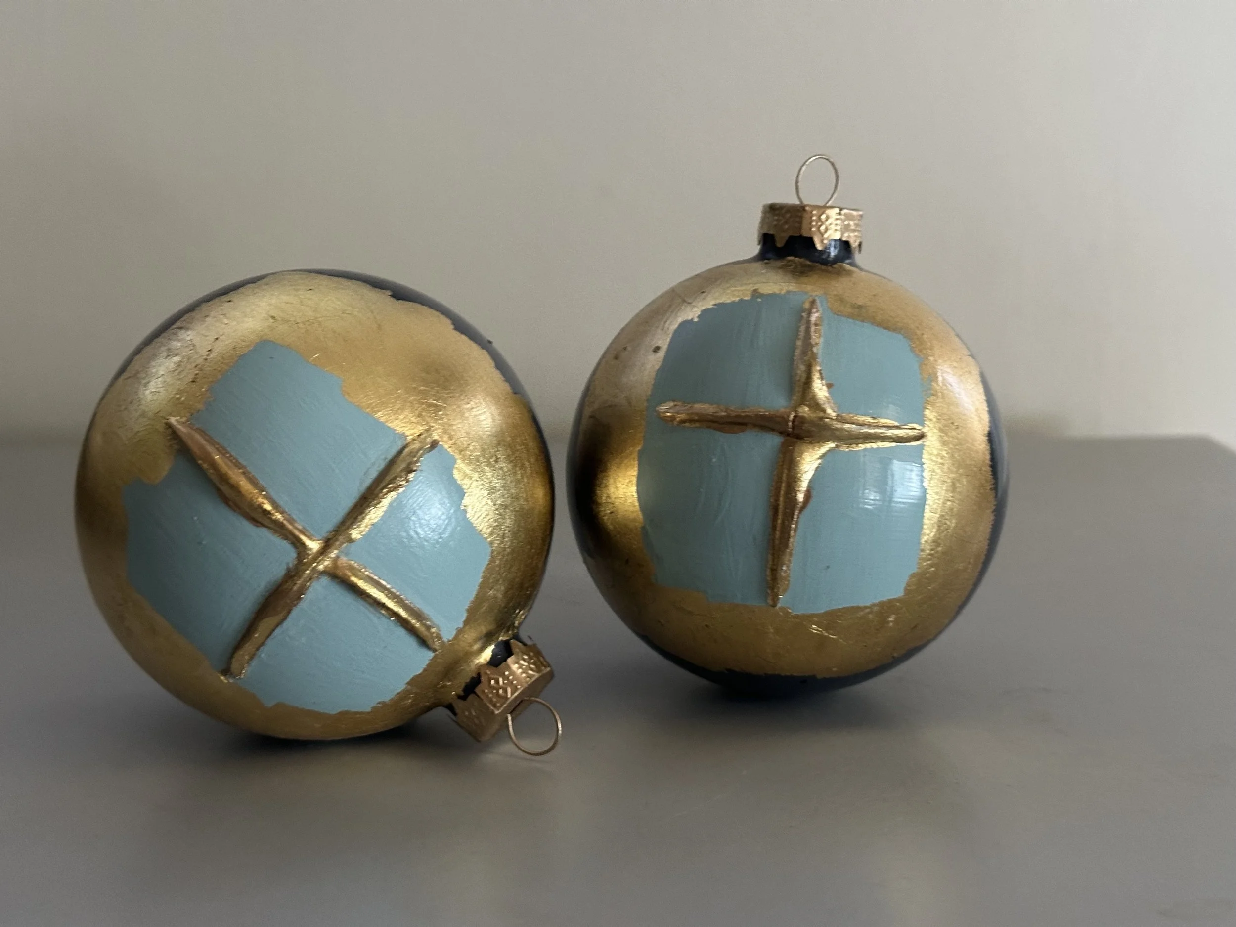 NEW Light Blue/Dark Blue Cross Ornament