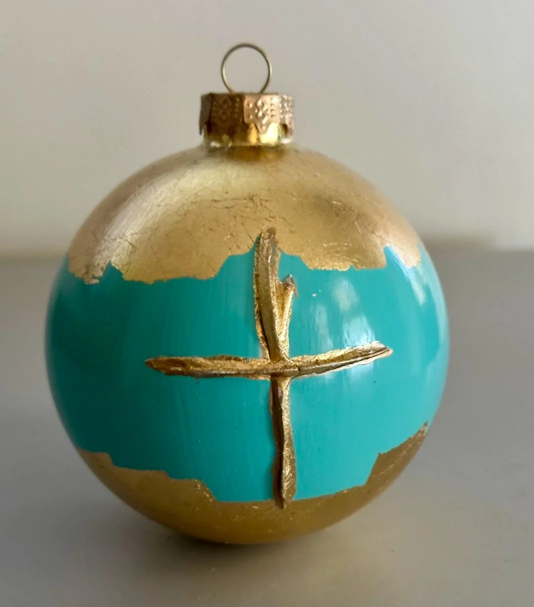 NEW Turquoise Cross Ornament