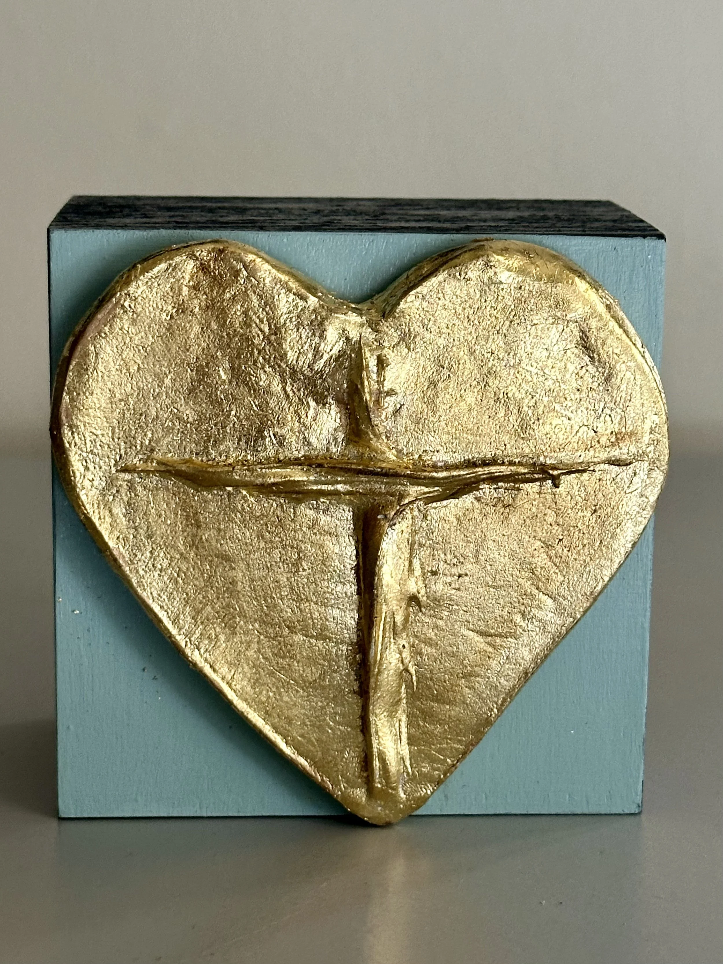 NEW Heart Light Blue Canvas