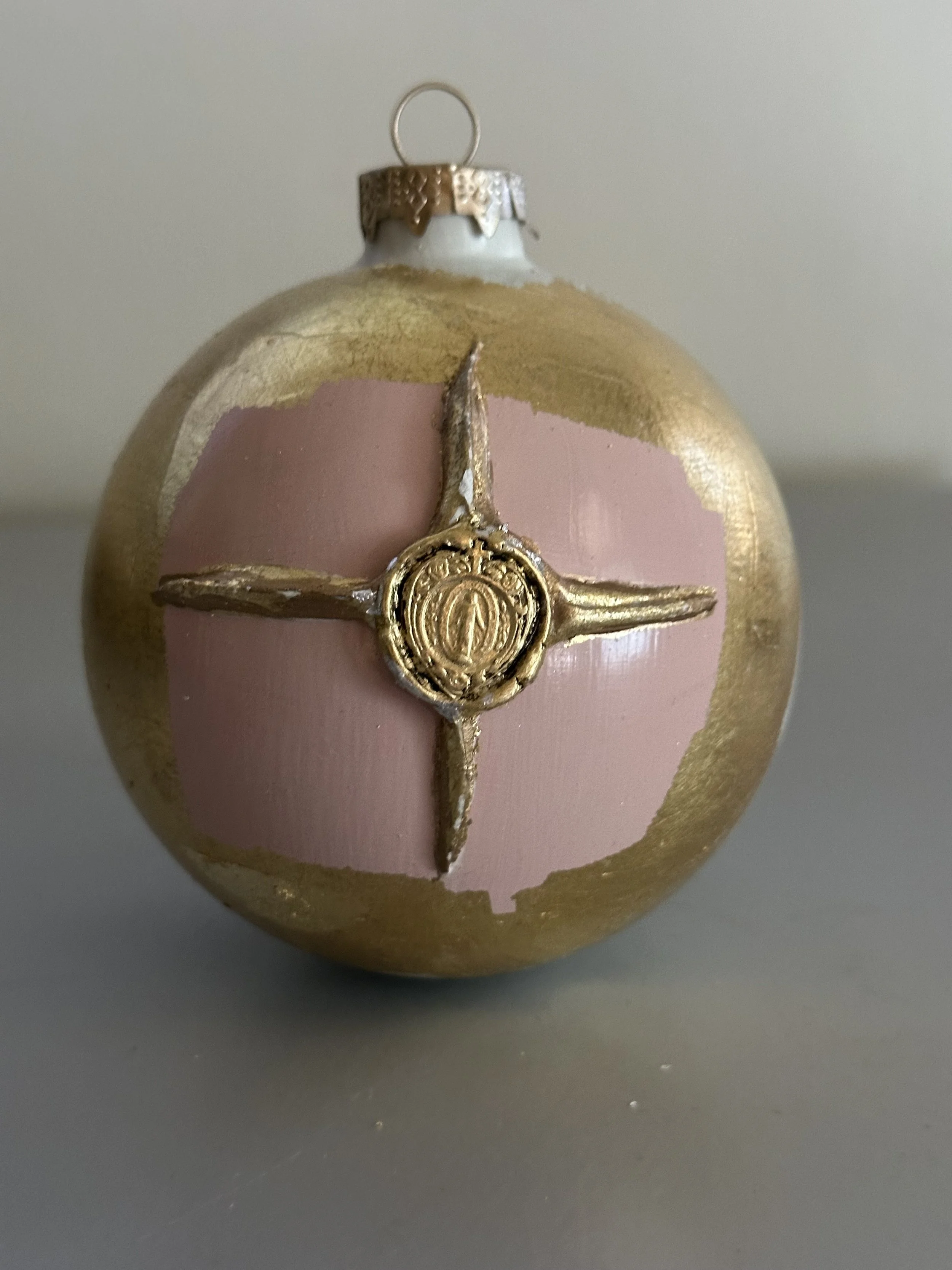 NEW Coral Blush Medallion Ornament
