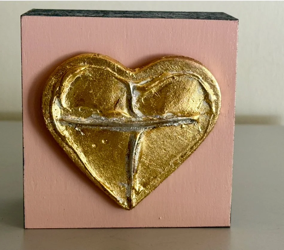 Blush Heart with Cross