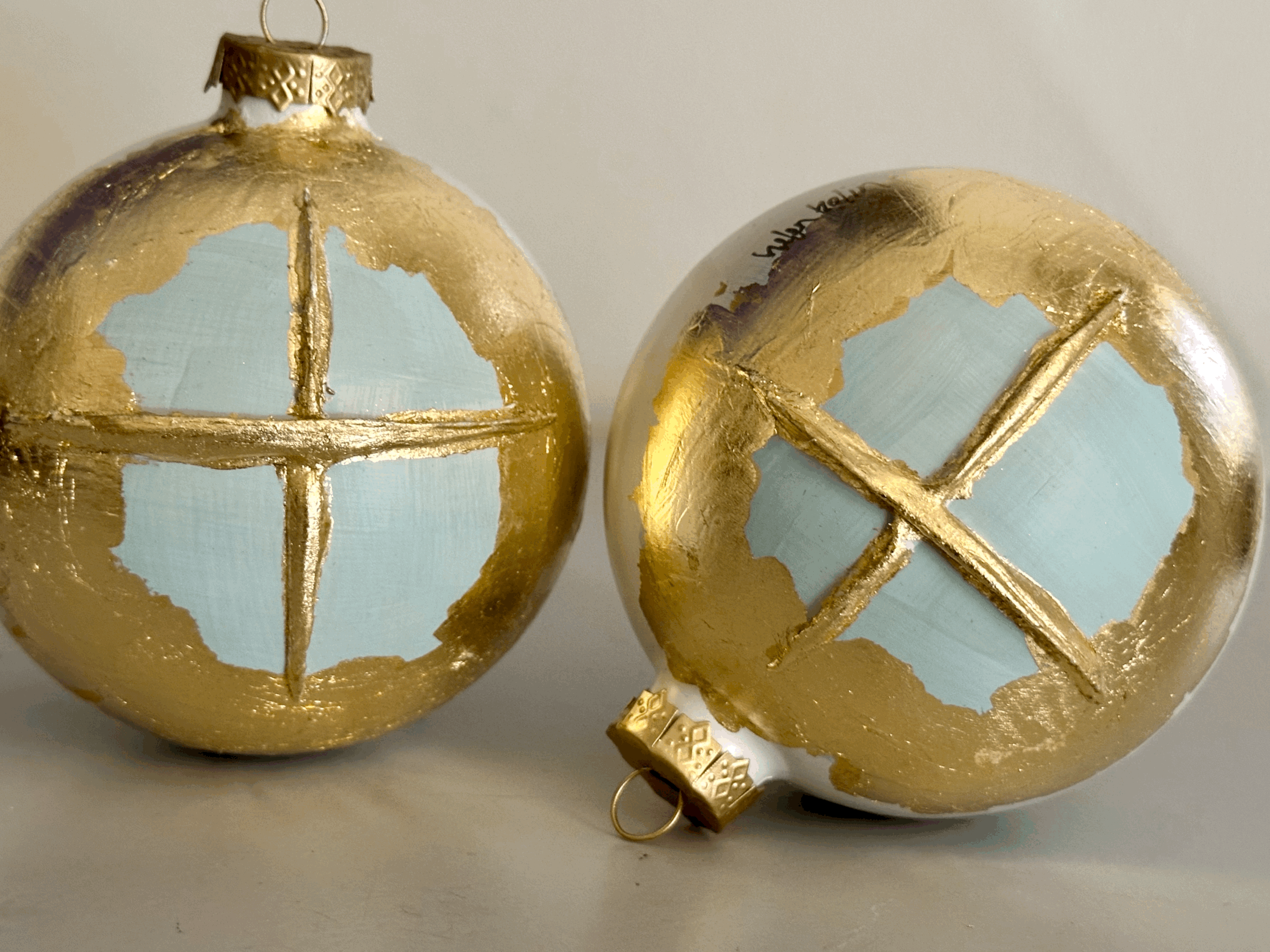 NEW Blue/green Cross Ornament