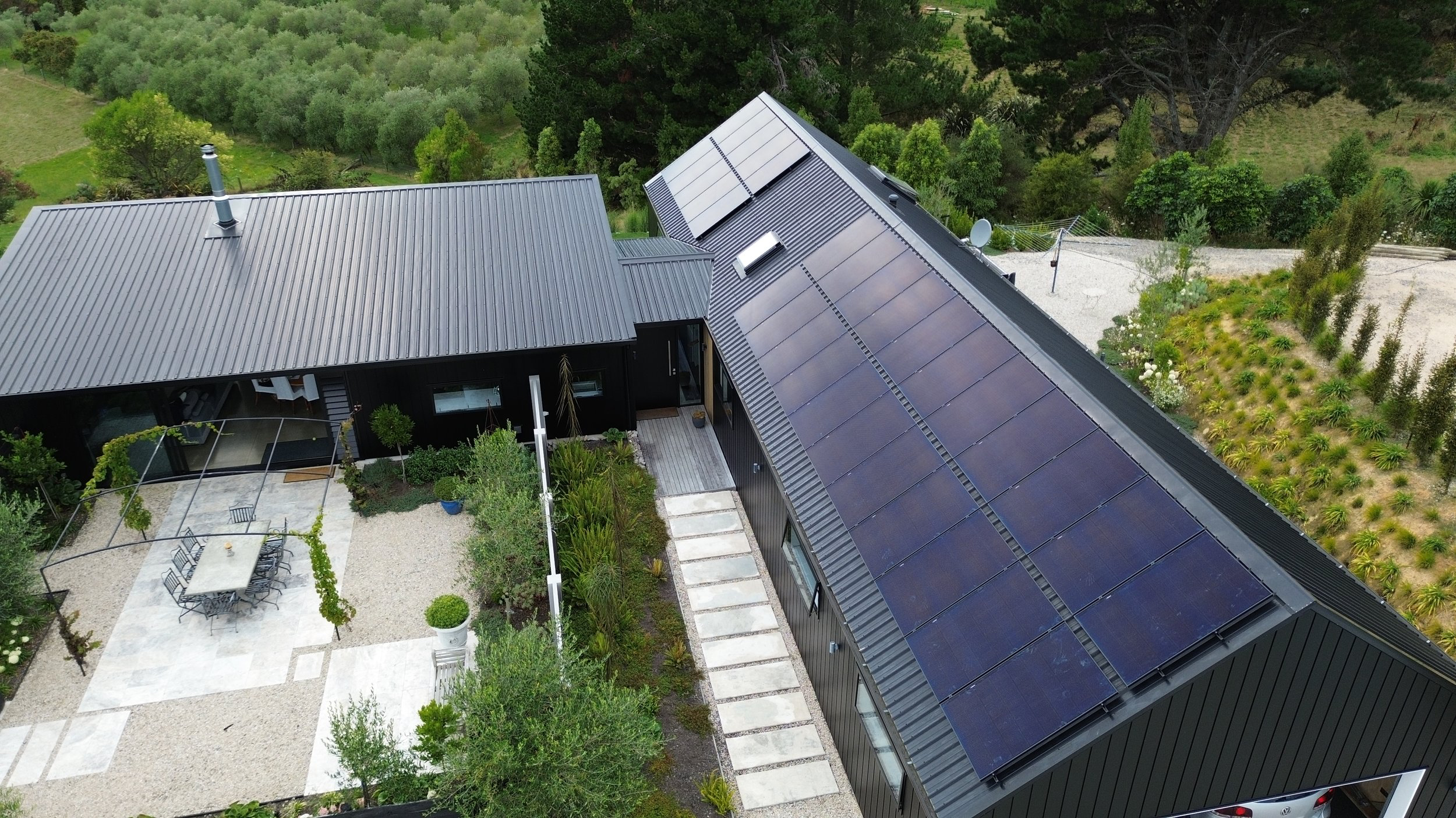 Residential solar panel installation on a New Zealand home