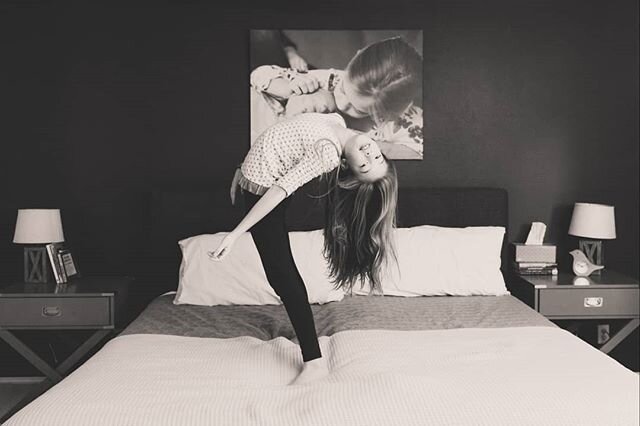 Here is hoping everyone isn't going stir crazy while schools in Seattle are closed, or soon to be closed. 
With this child, entertainment is on going. I love how a print from our previous session is behind her. ❤️ I of course couldn't decide if I lik