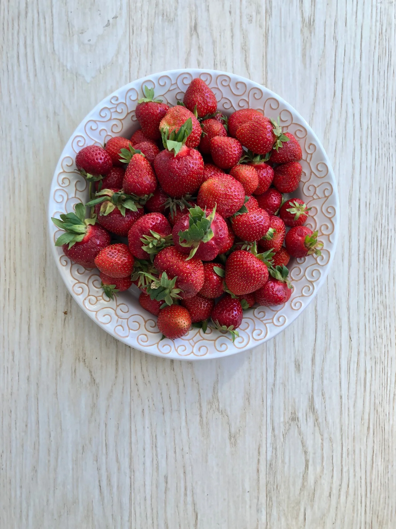 Locally-grown strawberries which are in abundance at this time of year.
