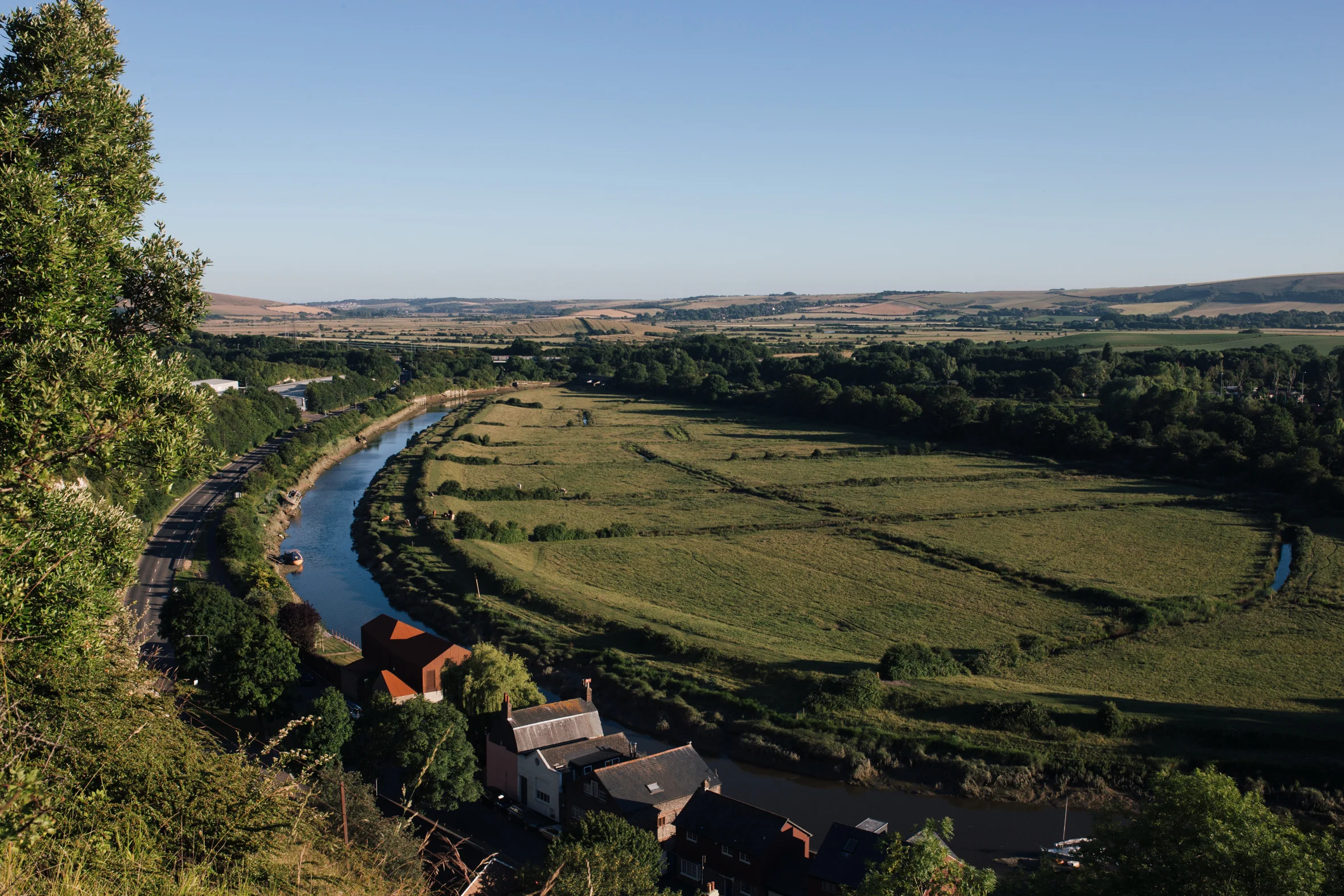 The River Ouse and the town of Lewes