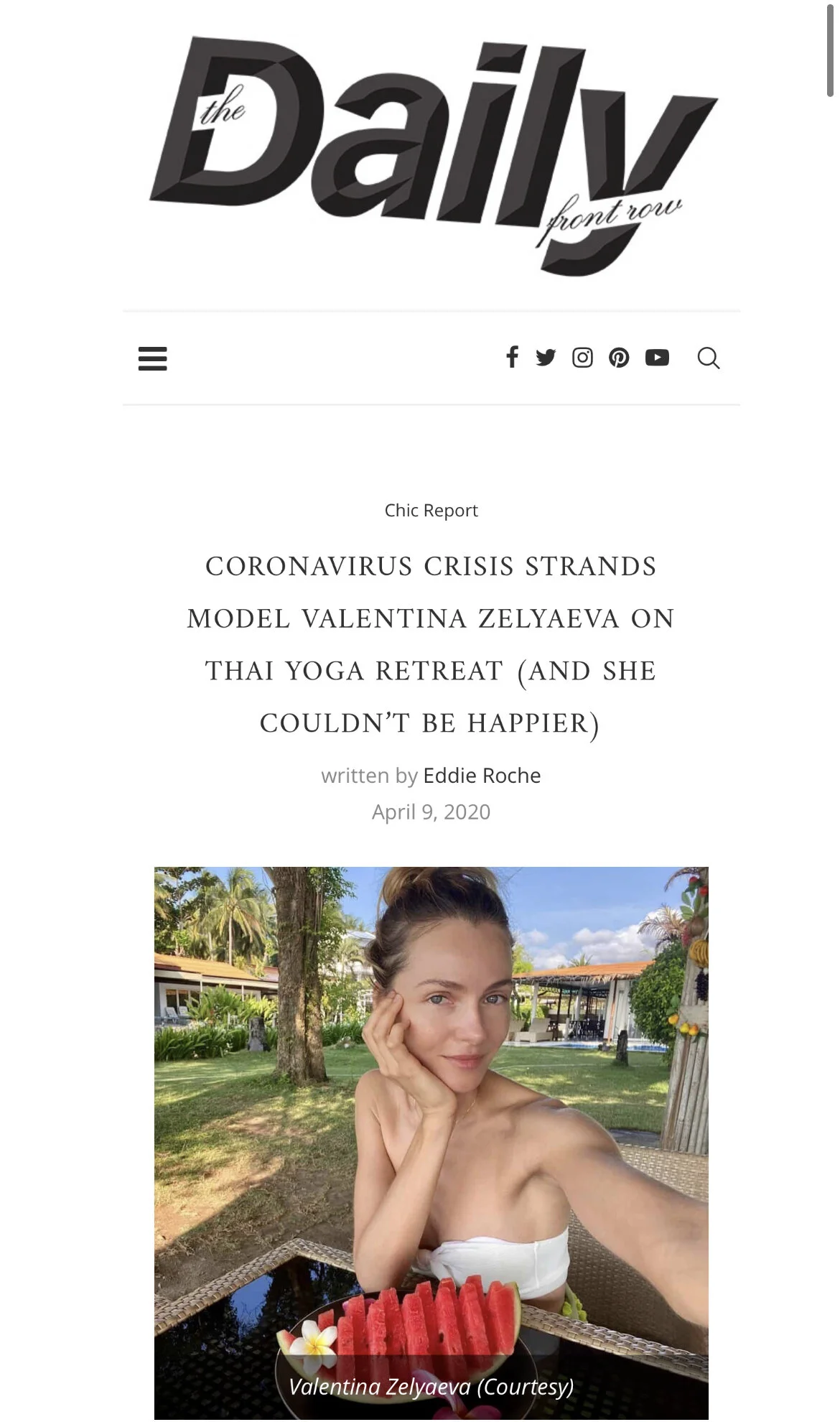 interview with The Daily Front Row
