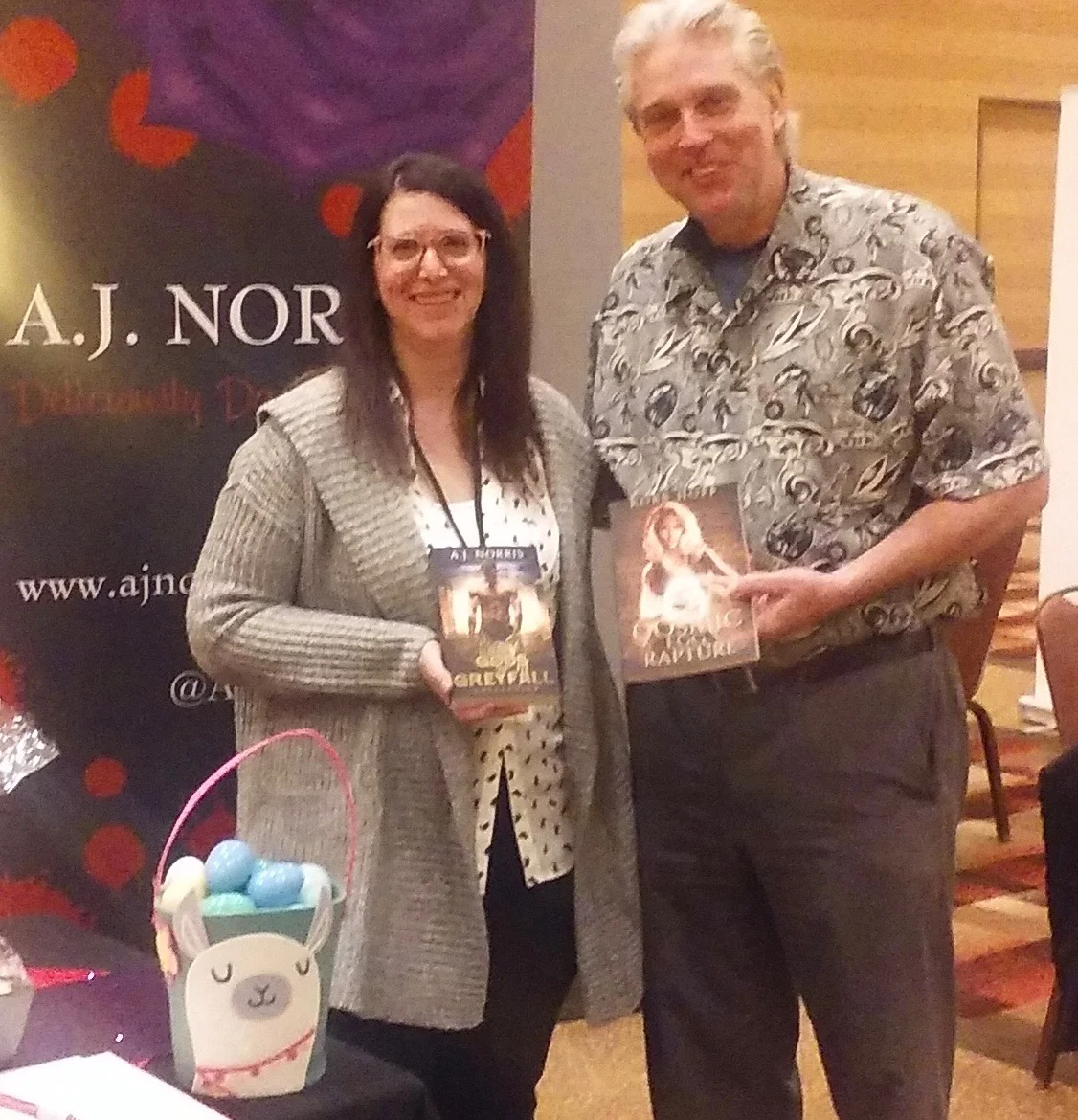 One of the best parts about participating in author signing events is meeting other authors and great people like A.J. Norris, who I had the pleasure to meet at the 2018 Books in Bourbon Country Author Signing Event in Louisville, Kentucky. Here's to the success of our new releases!