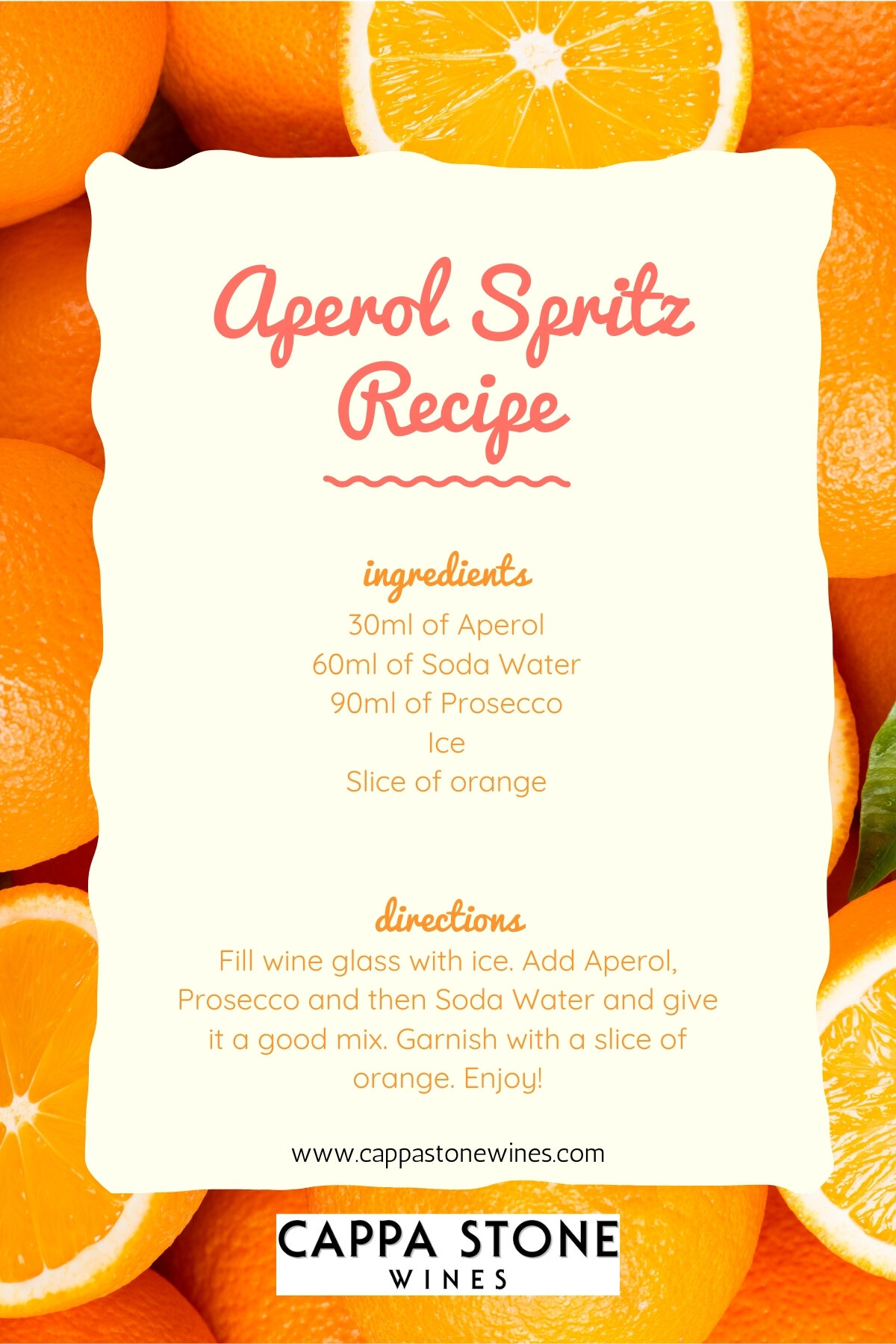 How To Make The Perfect Aperol Spritz — Cappa Stone Wines