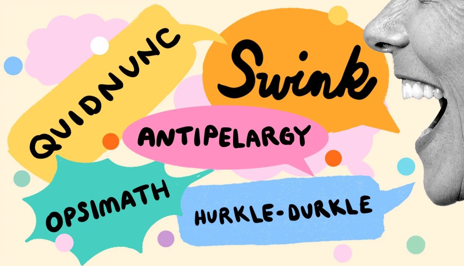 colorful illustration with unique words