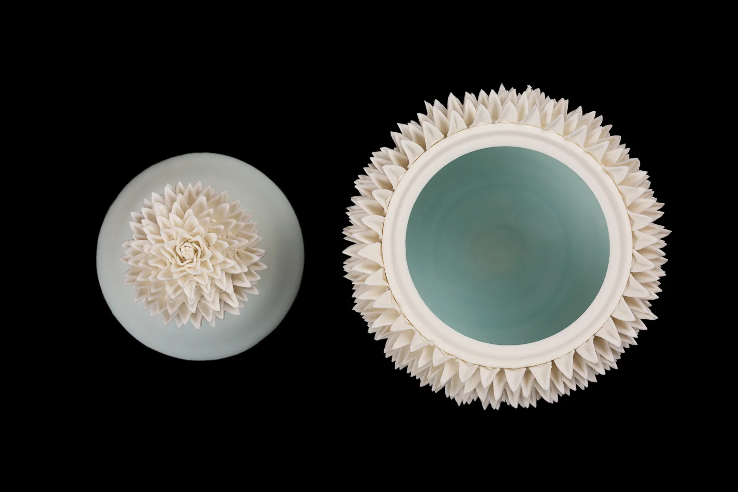 Wave Vessel with Lid (Birdseye)