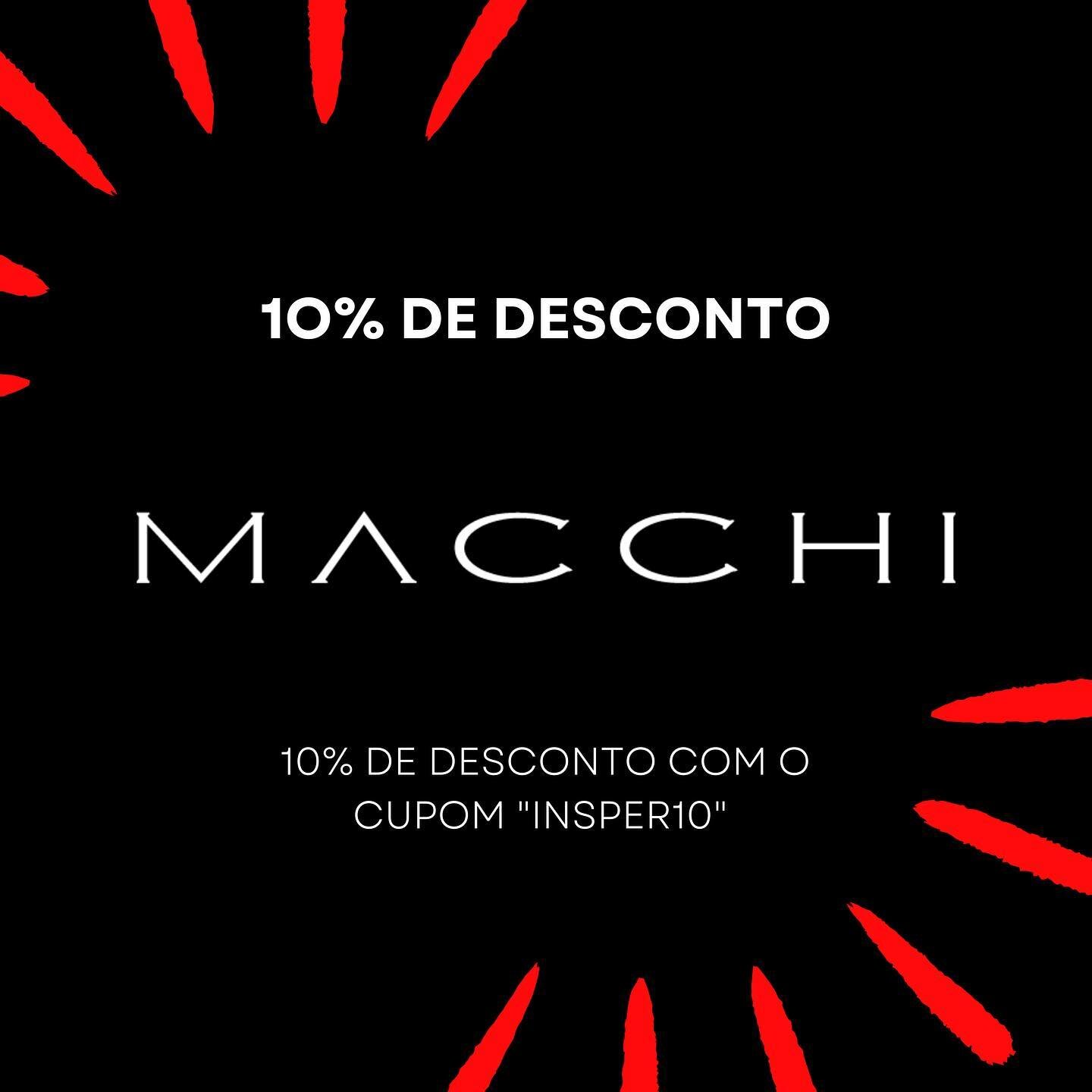 MAIS UM BENEF&Iacute;CIO COM DIREITO A ALIAN&Ccedil;AS? 💍💍💍

sim!! o da se juntou com a @macchi_________ para ter um desconto de 10% na compra de qualquer produto. s&oacute; usar nosso cupom INSPER10 😉