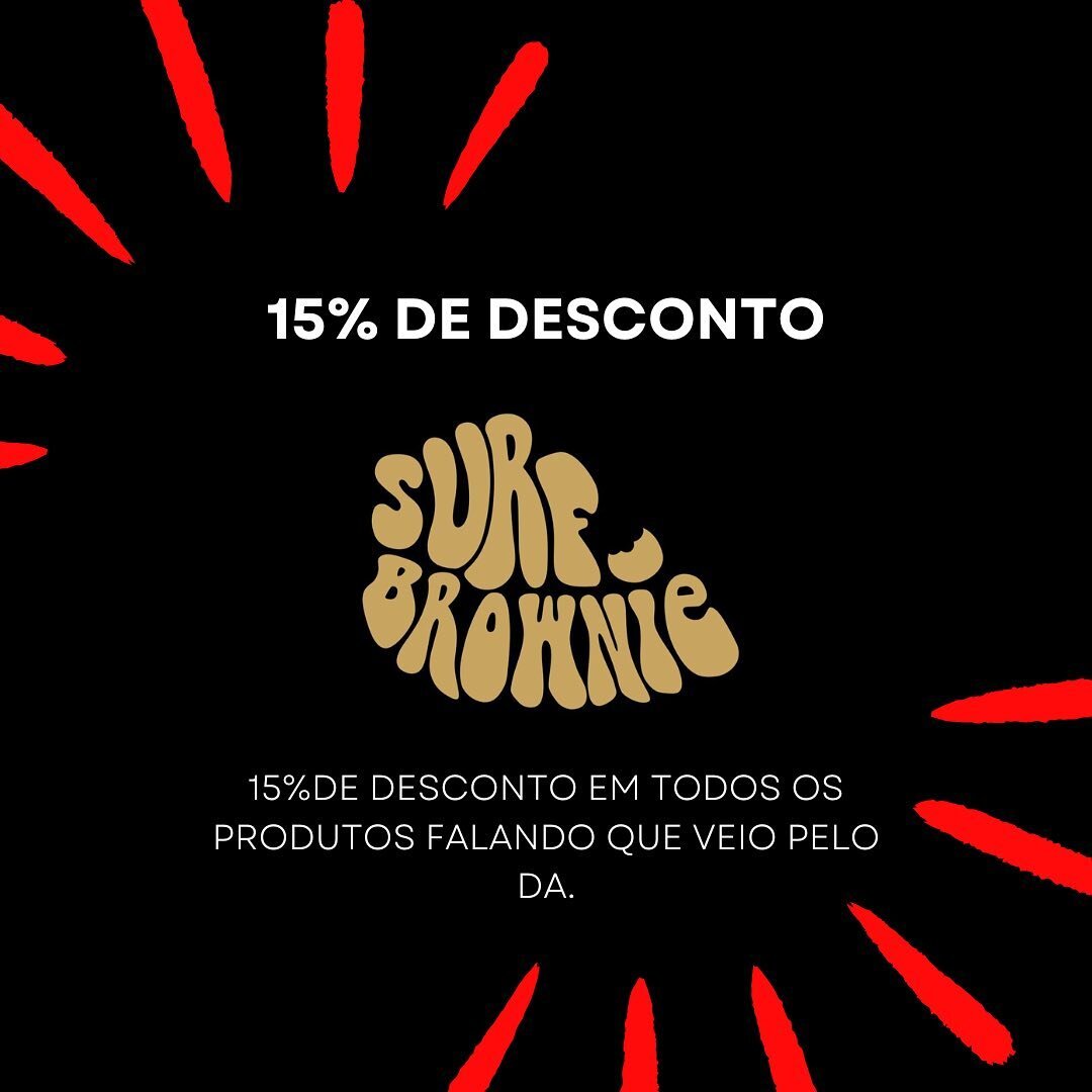 FAAAAAAALA, GALERA!!! 🤍

Come&ccedil;ando nosso ano no CDB com muuuuito doce!
15% OFF em qualquer produto da @surfbrownie_ 🔥