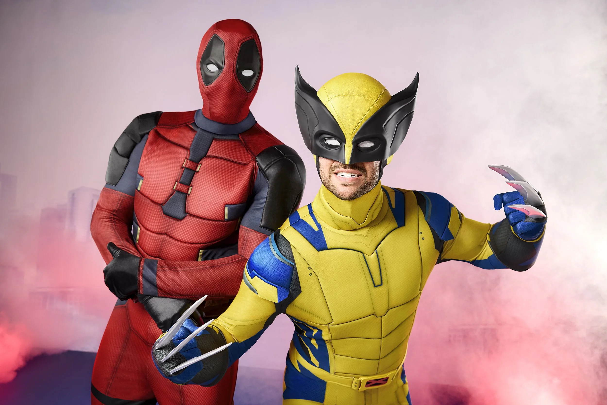  Deadpool &amp; Wolverine themed marketing image for Spirit Halloween 