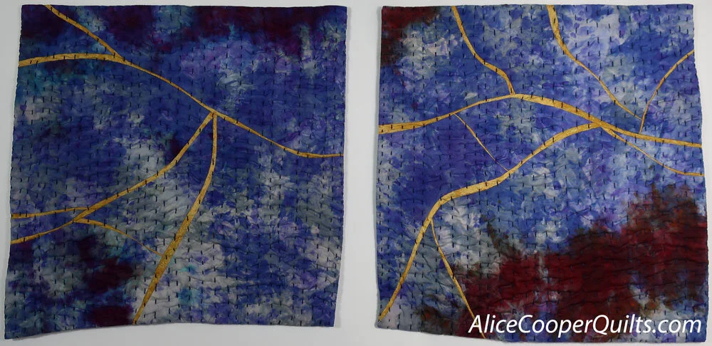 Loss and Change #1 and #2, Kintsugi Diptych