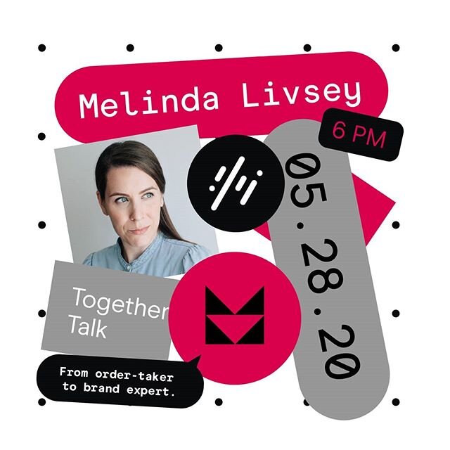 TONIGHT! Tune in for Together Talks - a livestream Q&amp;A hosted by Spire featuring a new creative guest each week! Tune in for this week's guest: Melinda Livsey, founder of Marks and Maker, a mentorship consultancy where she teaches designers how t