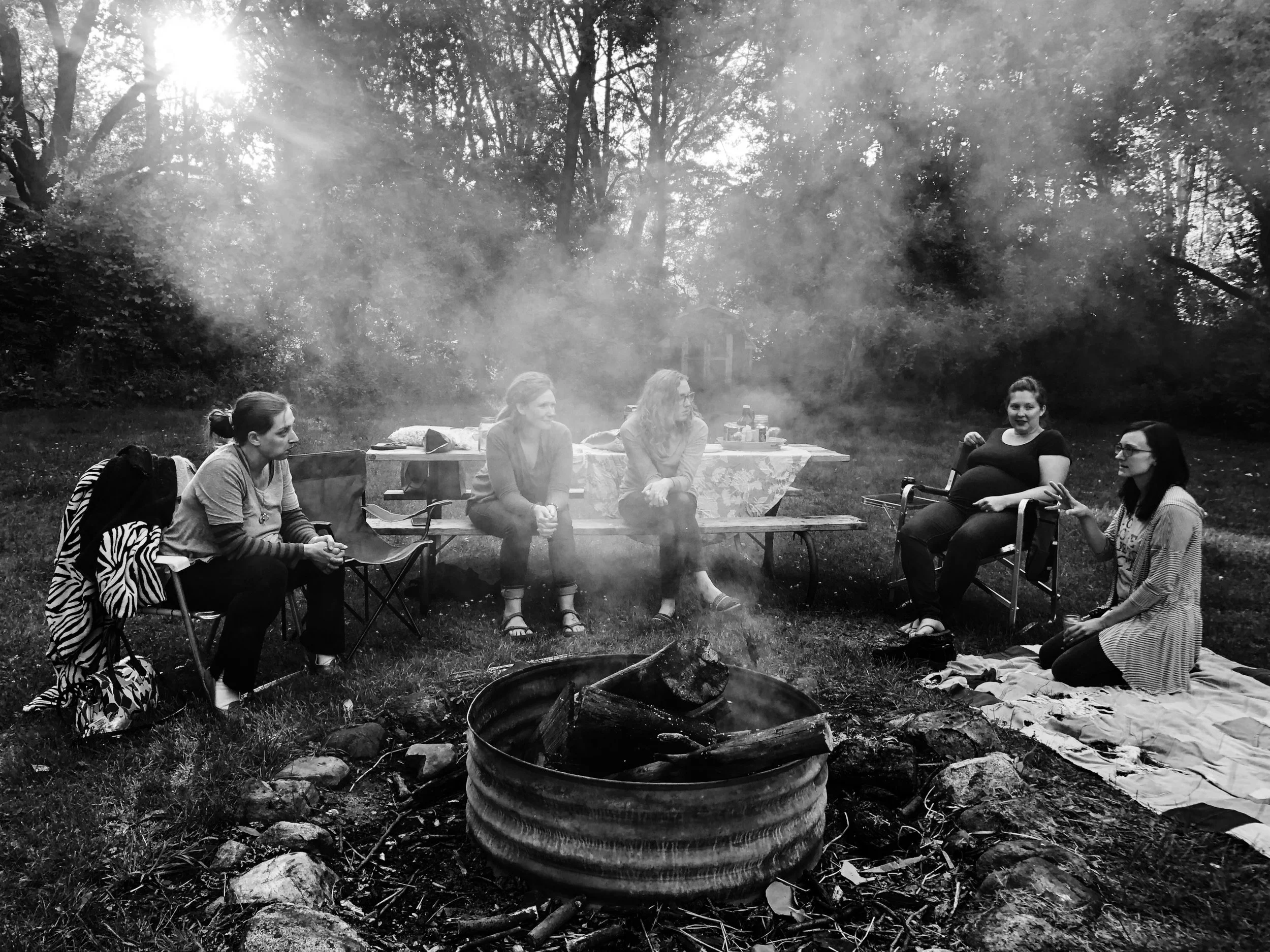 A photo from a recent Sister Circle around the fire in my back yard. We don’t always meet around a fire, but I can tell you that it was pretty great to do this time. :)