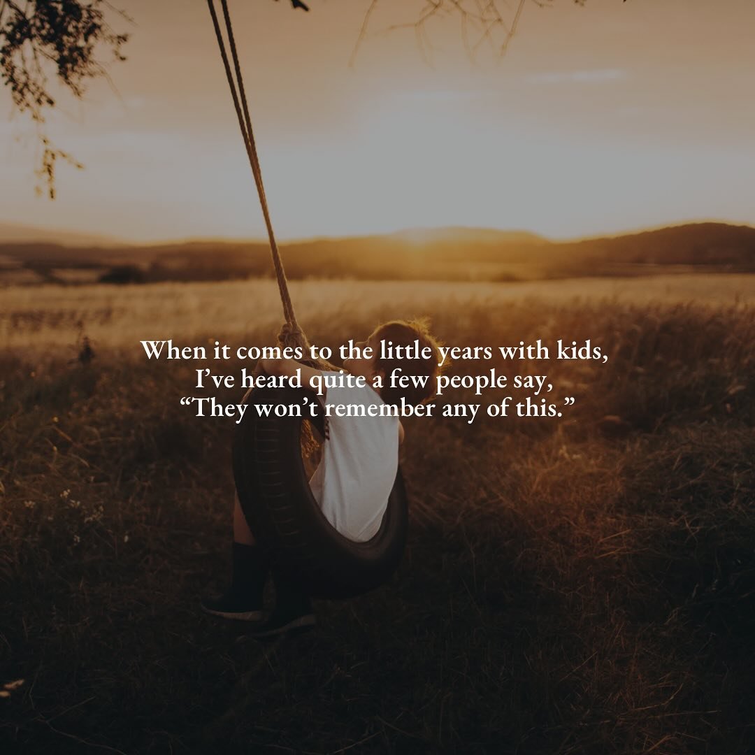 These younger years matter so much. Never neglect to see the impact you&rsquo;re making even in the mundane moments. Those mundane moments may just be their magic. 

Tyler &amp; I have realized how much our relationship has an impact on our family &a