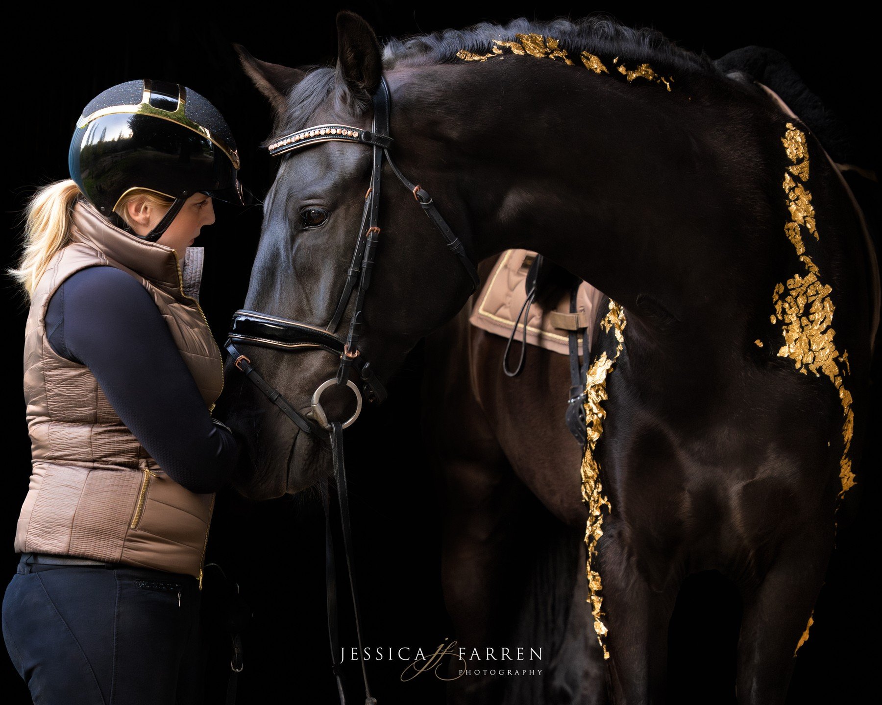 Going for gold with this super fun black and gold photoshoot of Jessy and her German Oldenburg Magnifique. 
.
.
.

#equestrianphotographer #dressagehorse #equestrianstyle #equinephotography #equinephotographer #goingforgold #equinephotographersnetwor