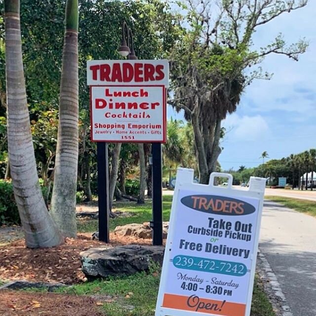 Why cook dinner when you can order takeout from TRADERS? 
We open at 4:00 PM for takeout, curbside or free delivery. 
CALL 239-472-7242 
#whycookwednesday #itsasign #sanibelstrong