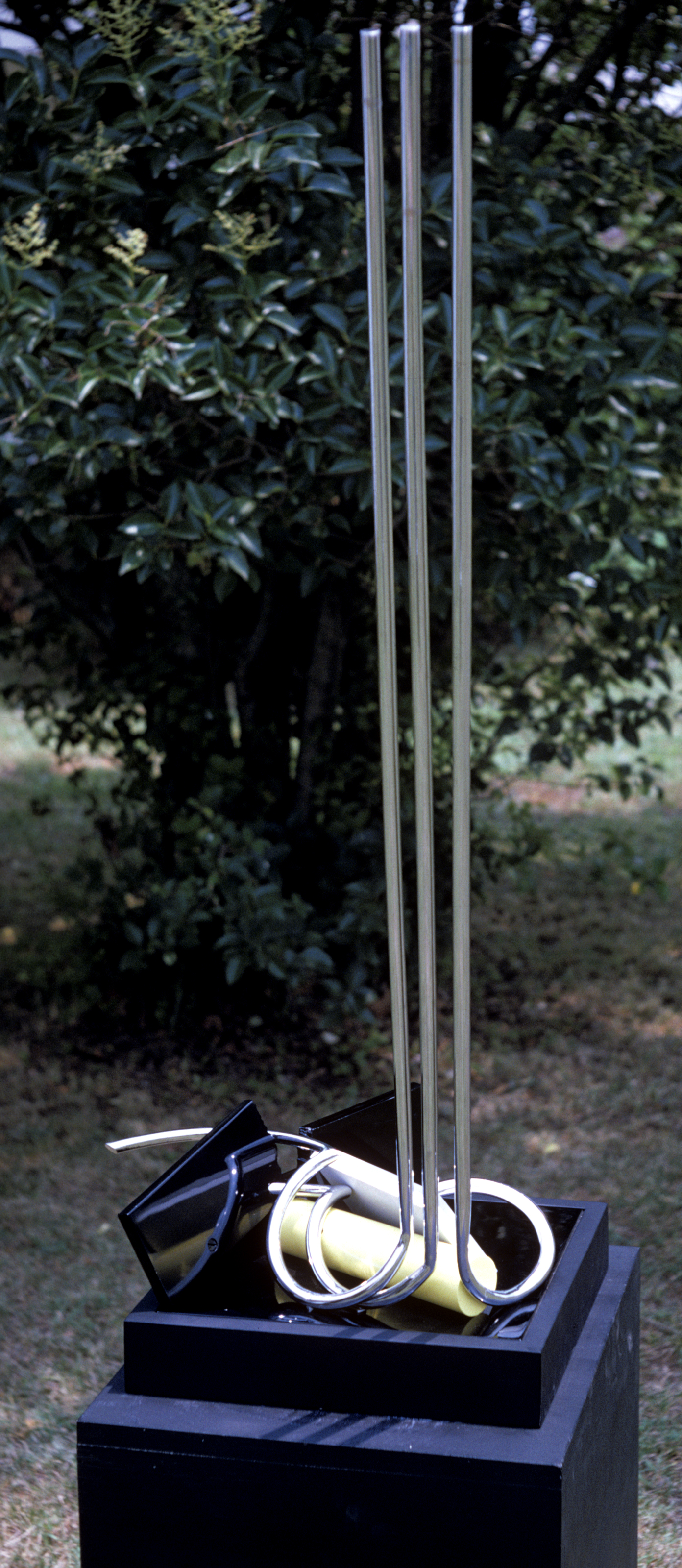 6  Untitled  40X24X20  chrome and painted steel.jpg